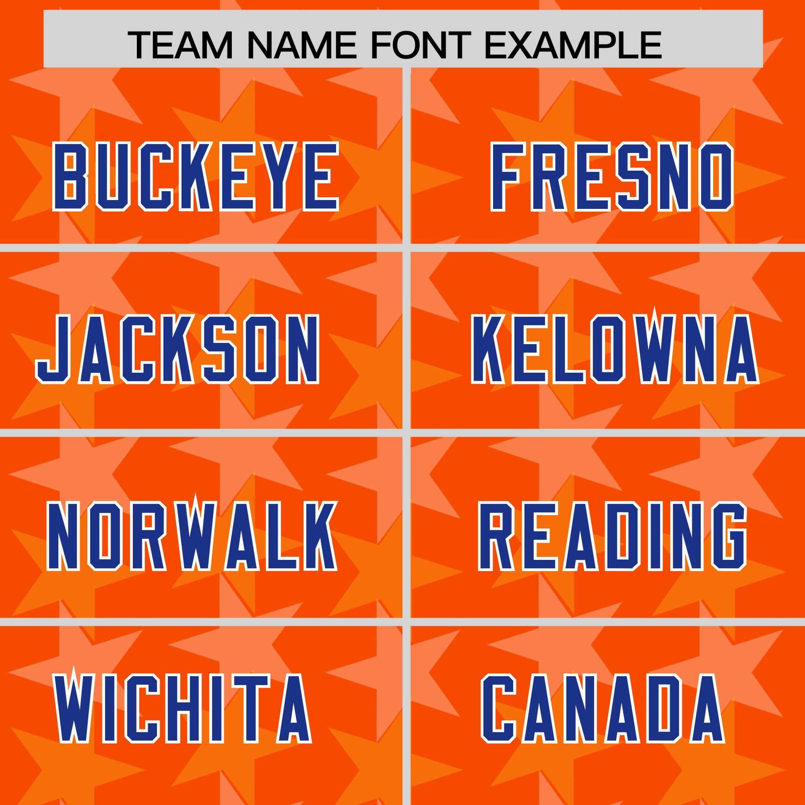 Custom Orange Royal Personalized All Star Graffiti Pattern Authentic Football Jersey