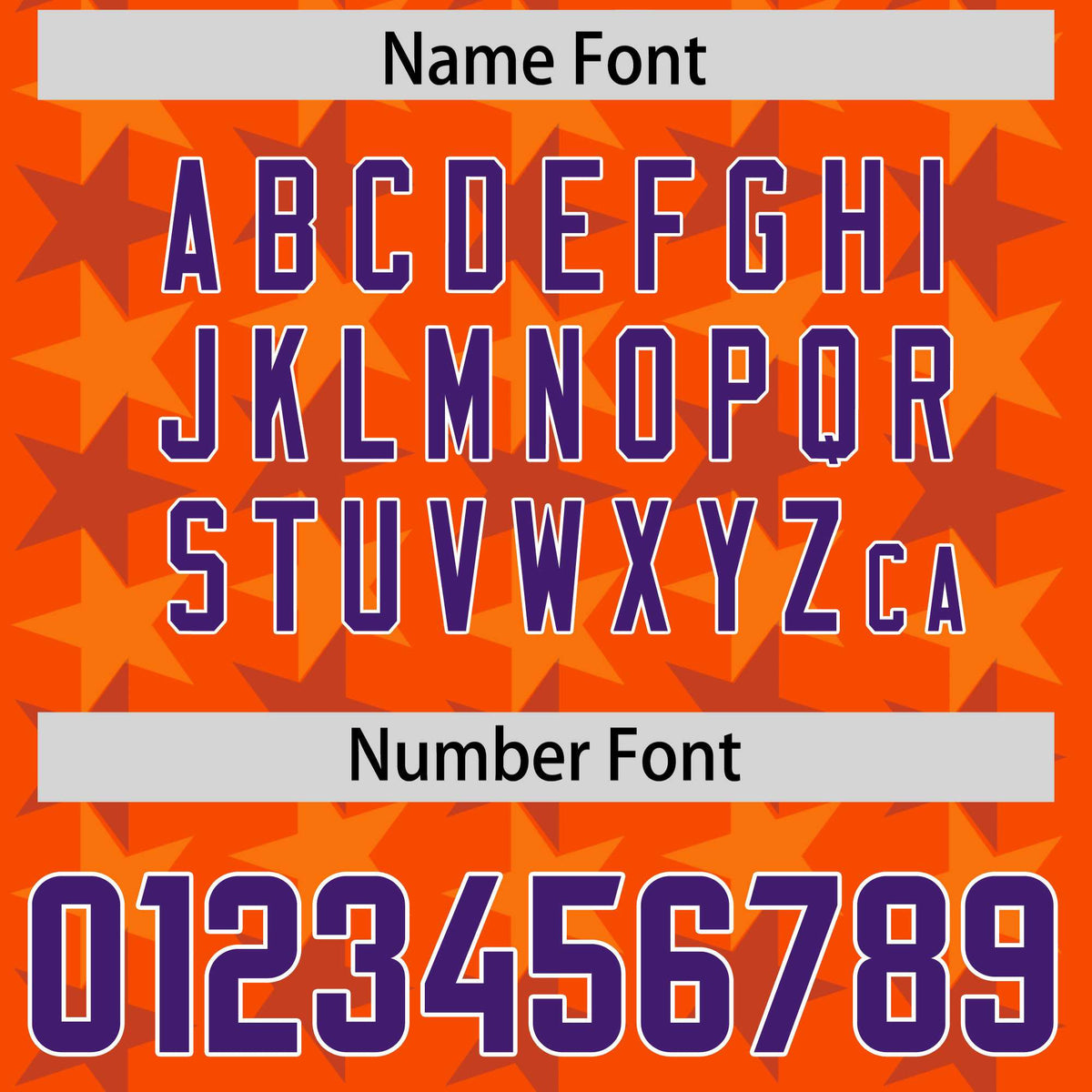 Custom Orange Purple Personalized All Star Graffiti Pattern Authentic Football Jersey