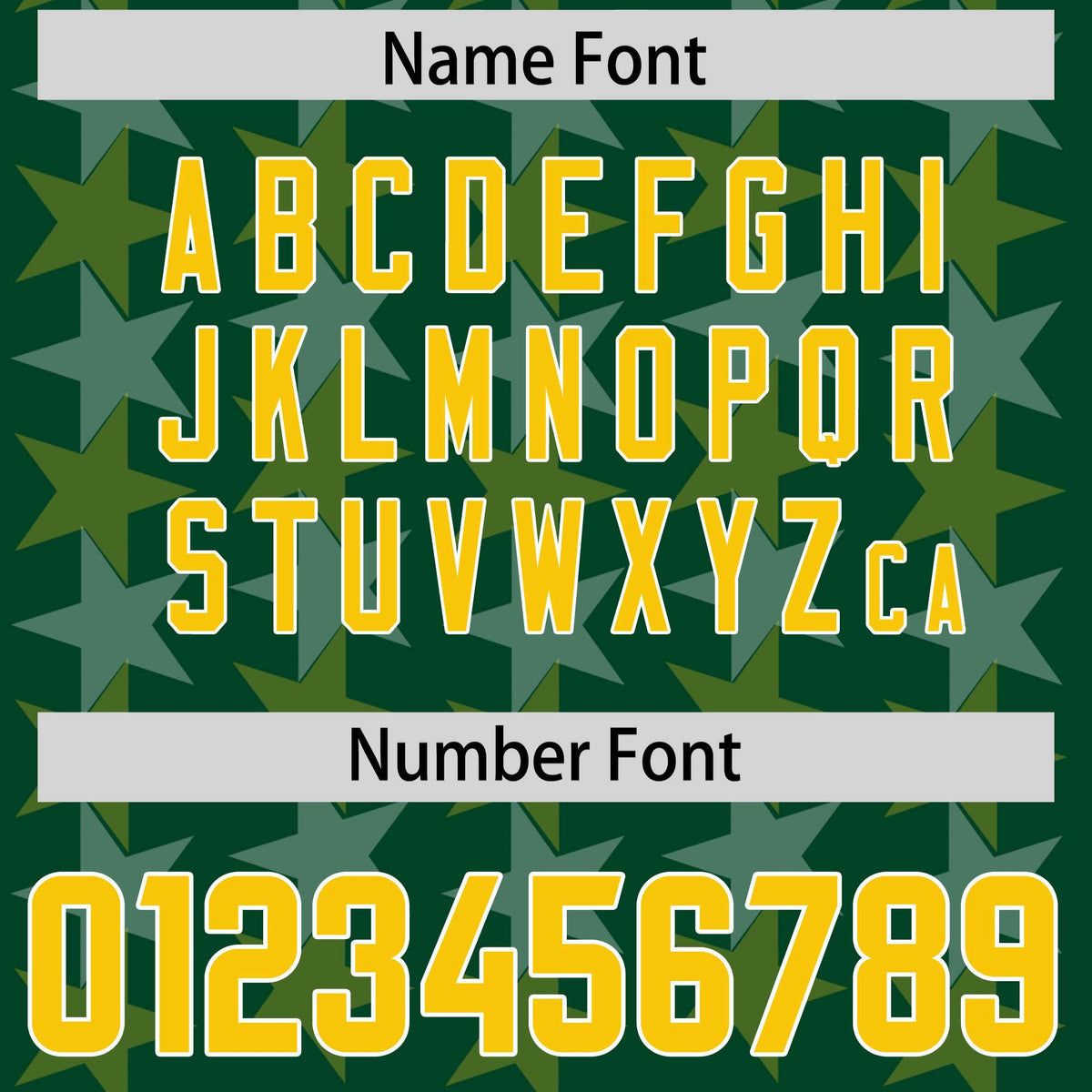 Custom Green Gold Personalized All Star Graffiti Pattern Authentic Football Jersey