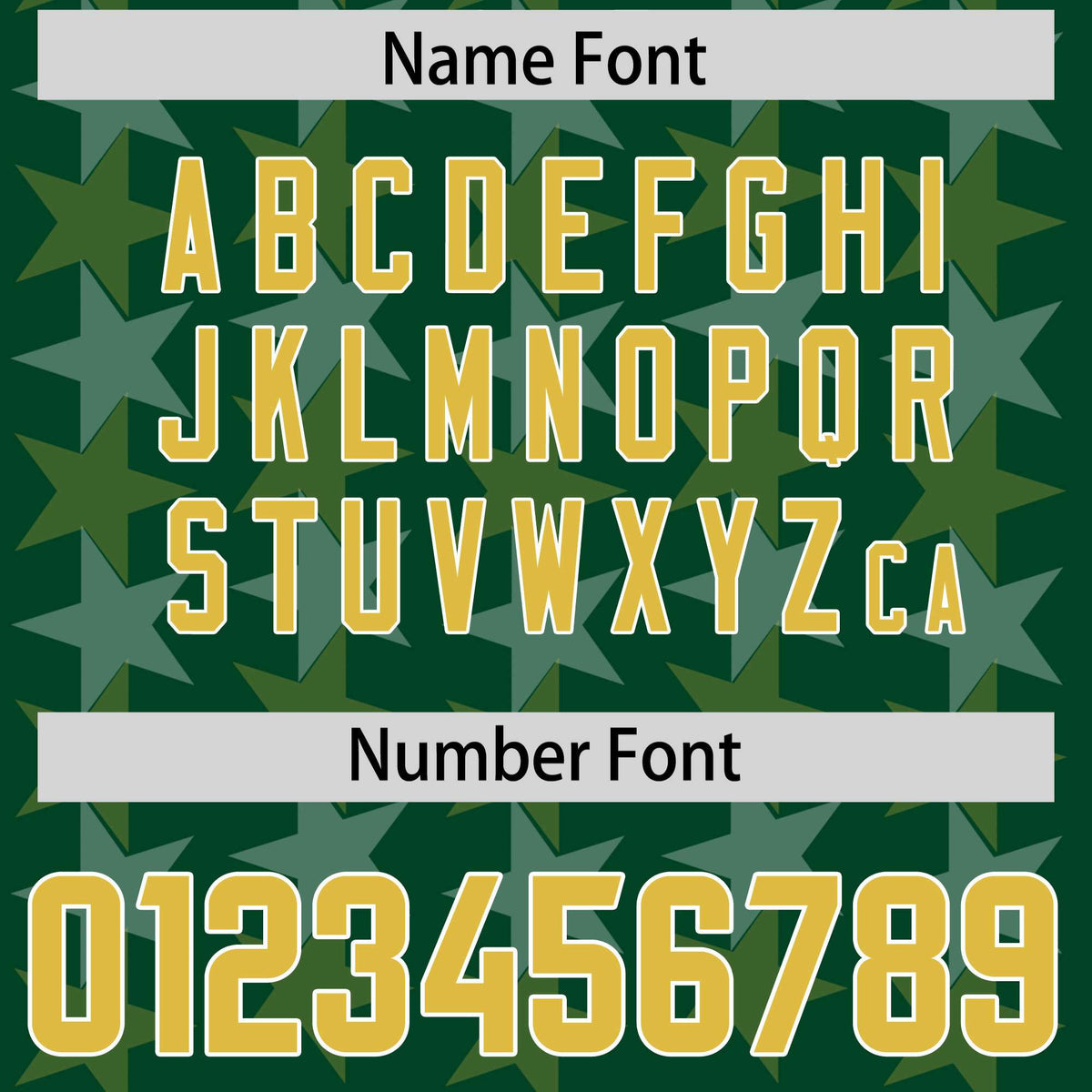 Custom Green Old Gold Personalized All Star Graffiti Pattern Authentic Football Jersey