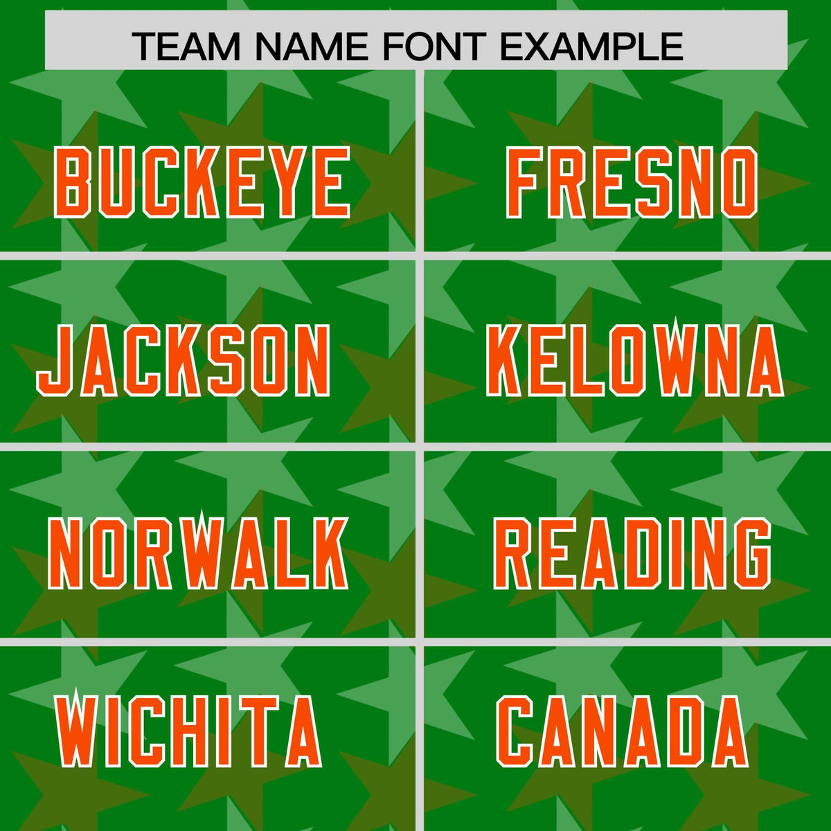 Custom Kelly Green Orange Personalized All Star Graffiti Pattern Authentic Football Jersey