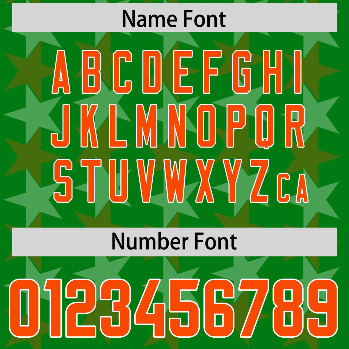 Custom Kelly Green Orange Personalized All Star Graffiti Pattern Authentic Football Jersey