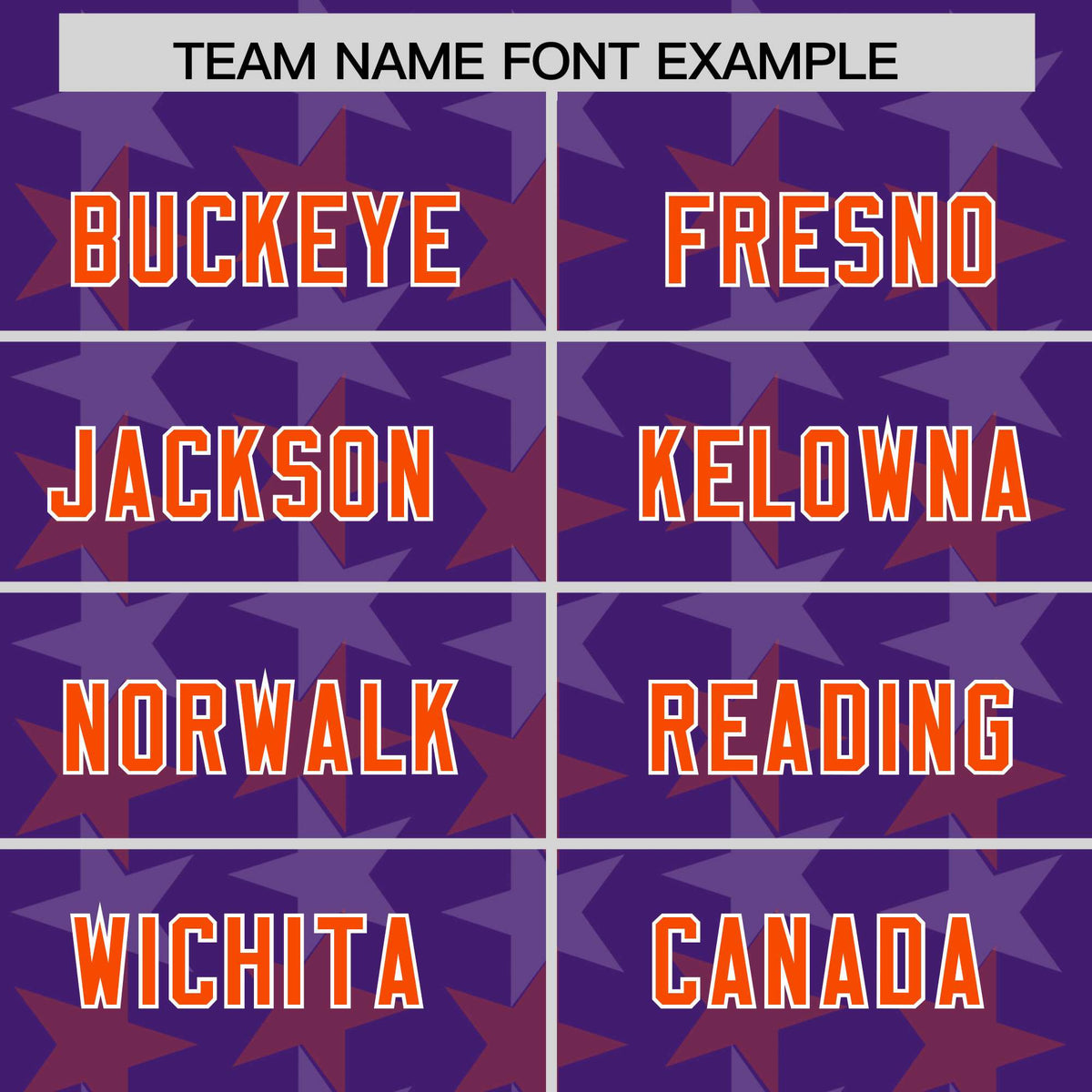 Custom Purple Orange Personalized All Star Graffiti Pattern Authentic Football Jersey