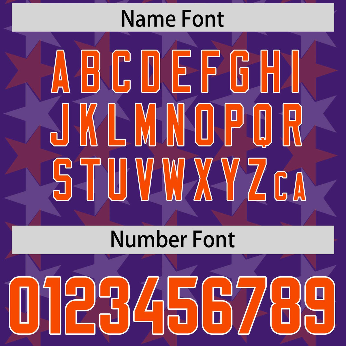 Custom Purple Orange Personalized All Star Graffiti Pattern Authentic Football Jersey