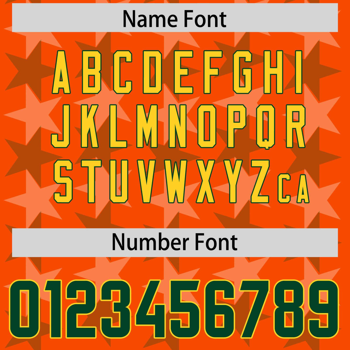 Custom Orange Green Personalized All Star Graffiti Pattern Authentic Football Jersey