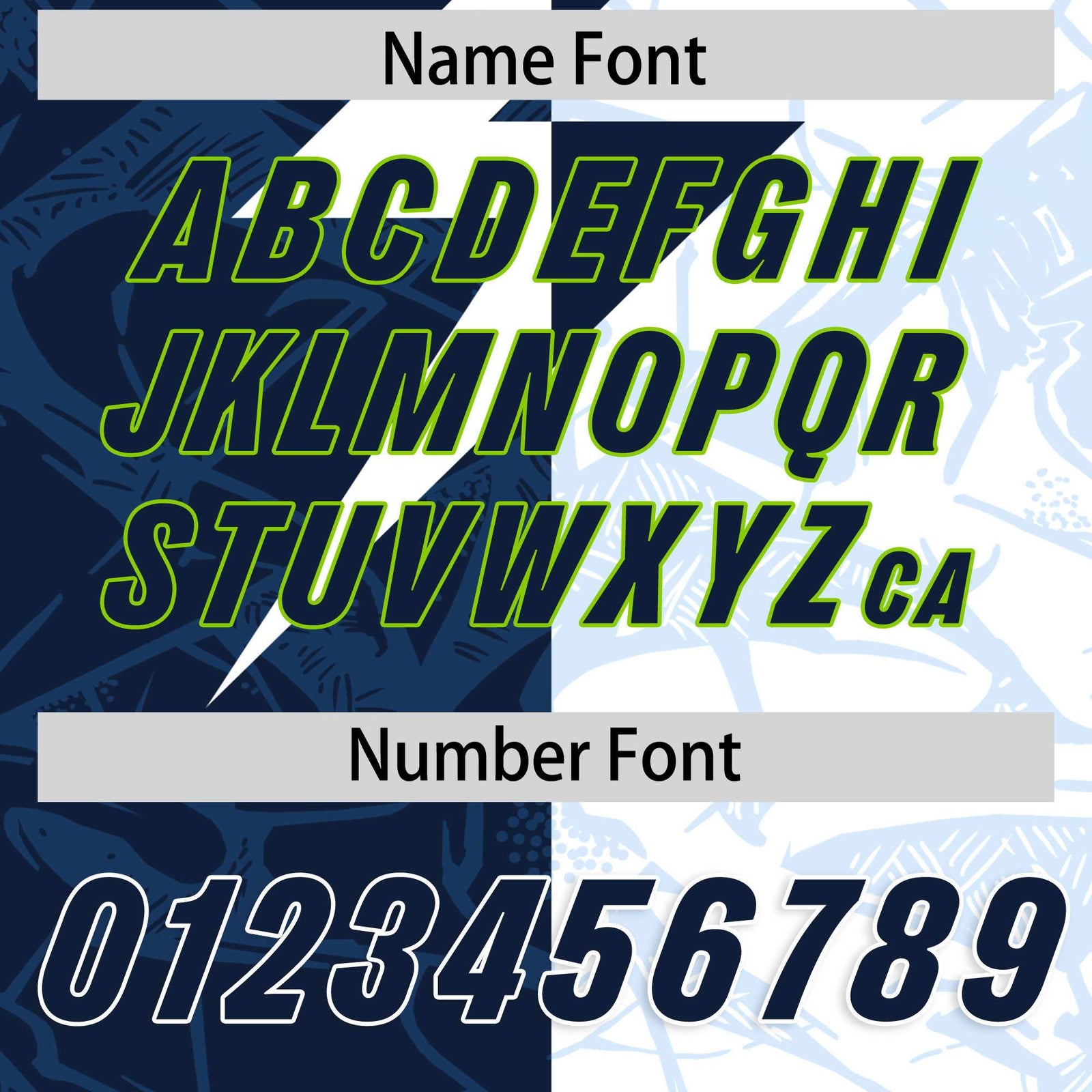 Custom White Navy Split Personalized Lightning Pattern Football Jersey