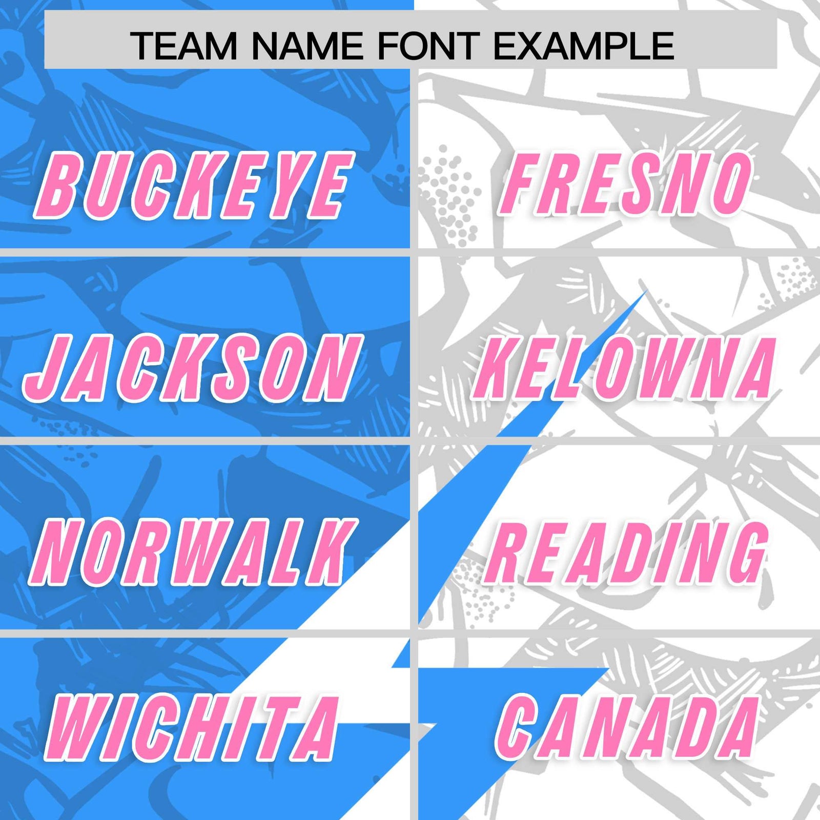 Custom Light Blue White Split Personalized Lightning Pattern Football Jersey