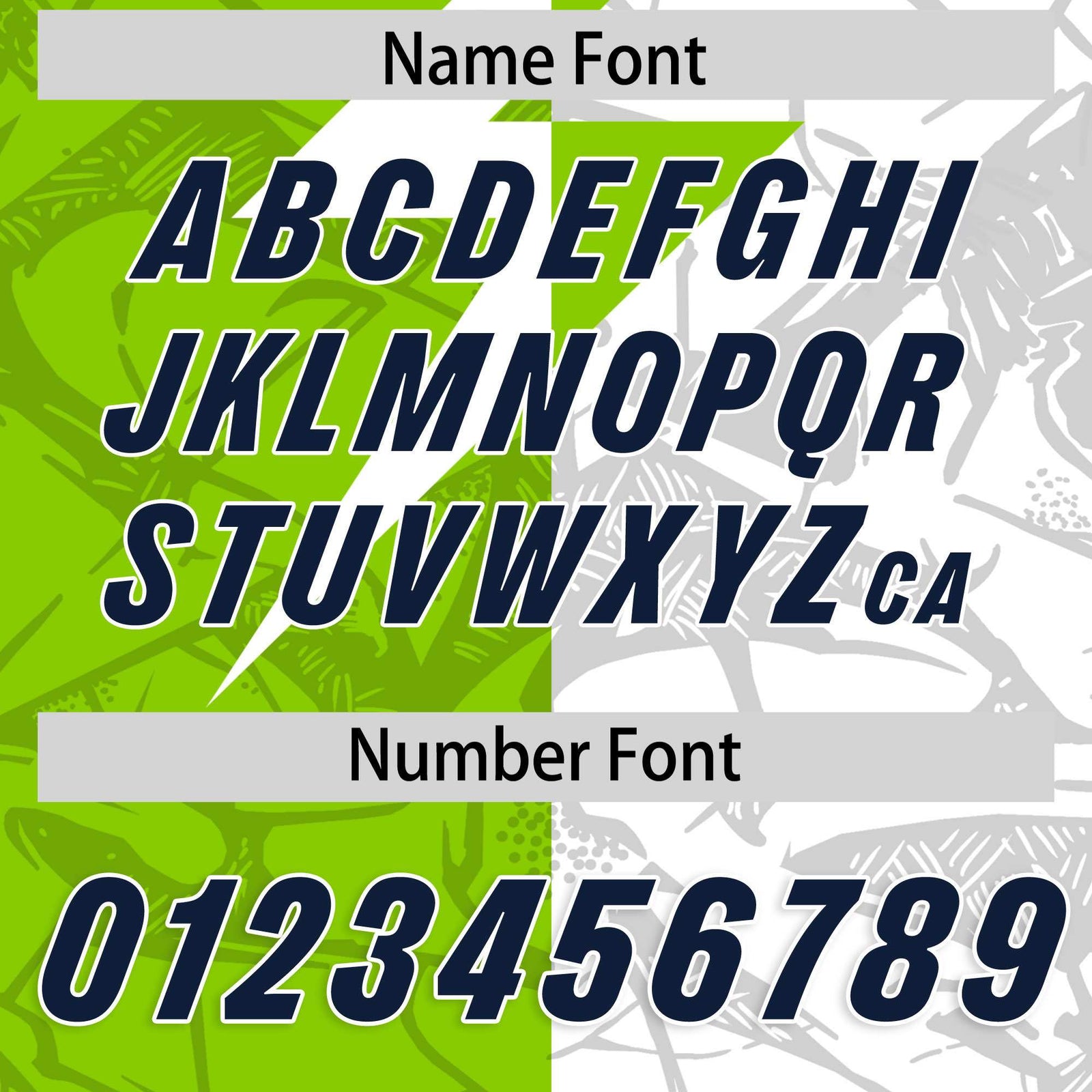 Custom Neon Green White Split Personalized Lightning Pattern Football Jersey