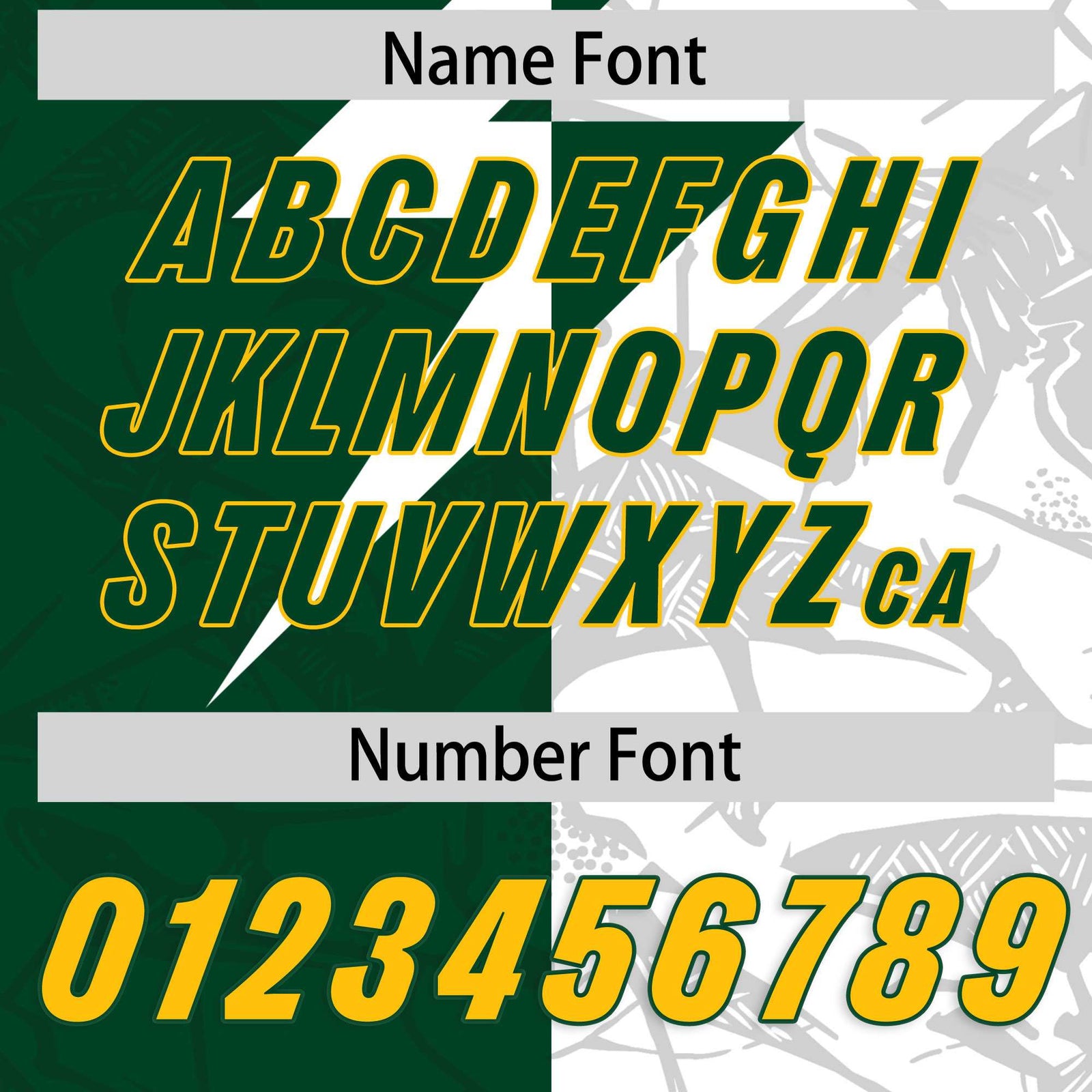 Custom Green White Split Personalized Lightning Pattern Football Jersey