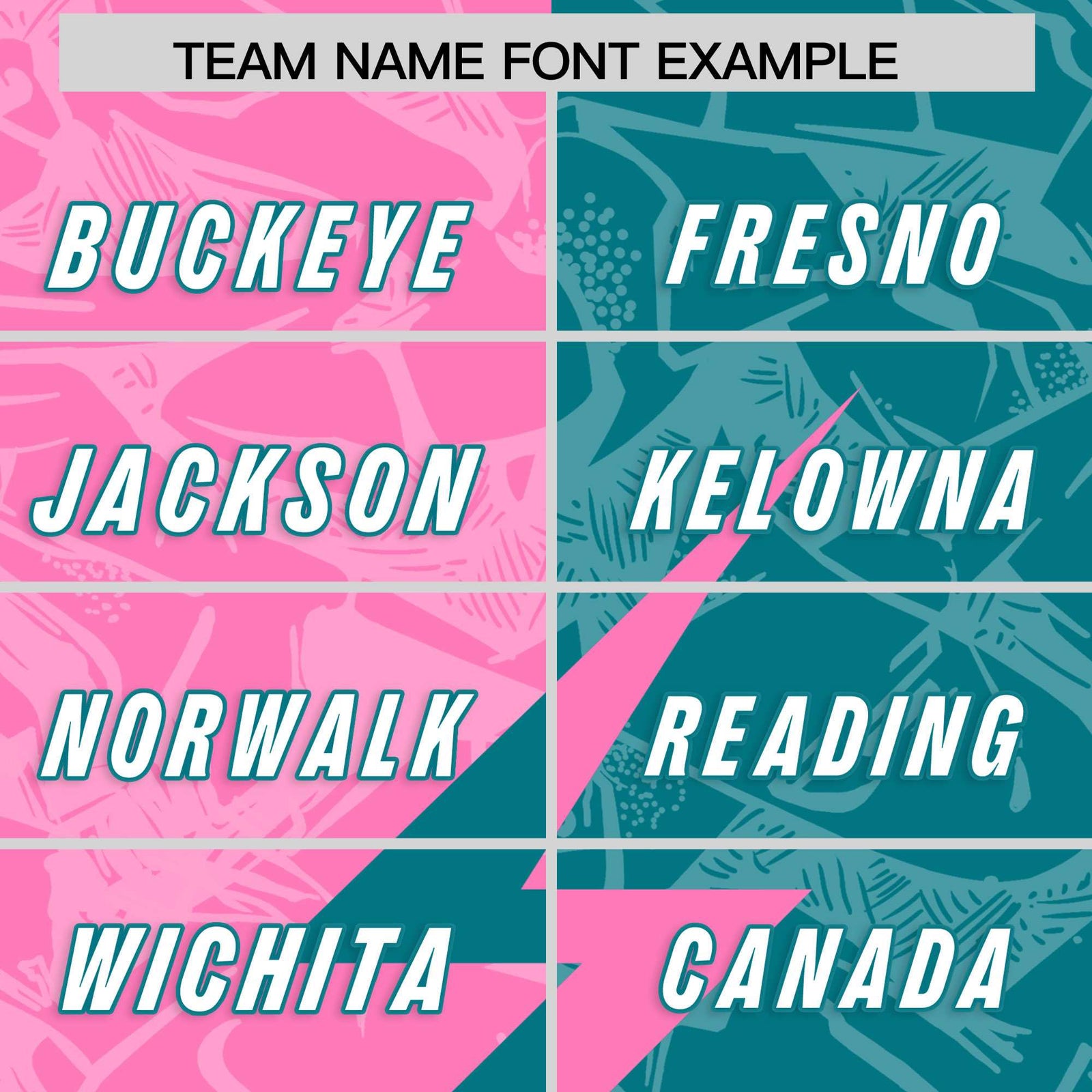 Custom Aqua Pink Split Personalized Lightning Pattern Football Jersey