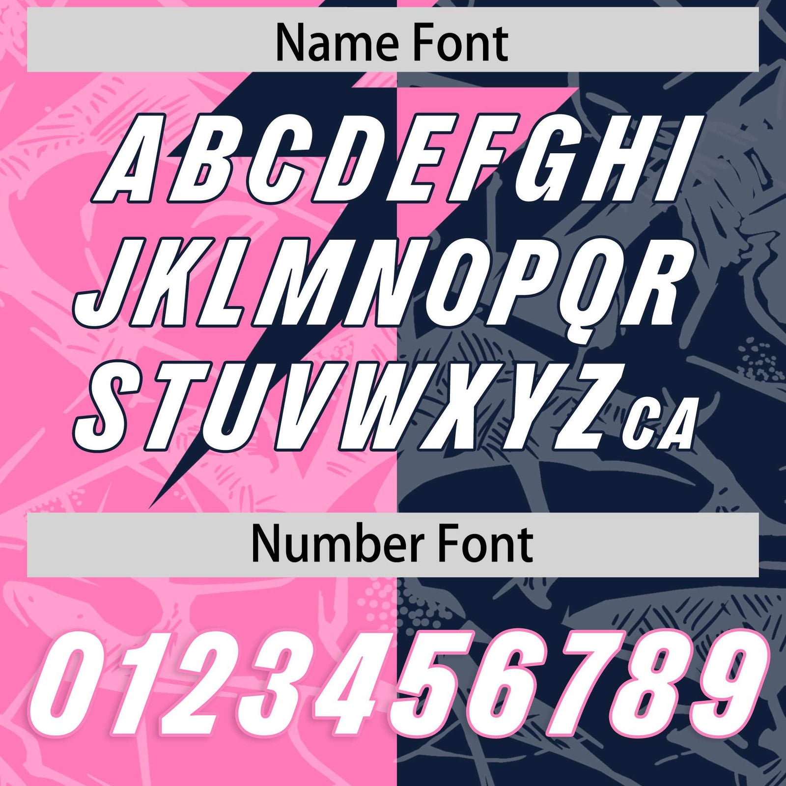 Custom Navy Pink Split Personalized Lightning Pattern Football Jersey