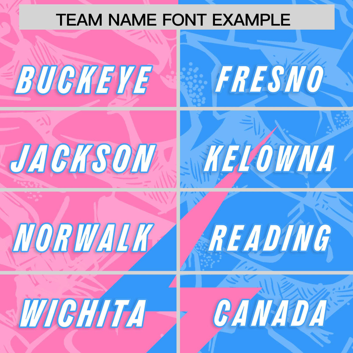 Custom Light Blue Pink Split Personalized Lightning Pattern Football Jersey