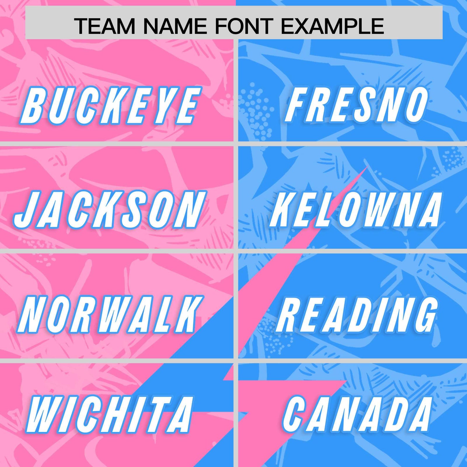 Custom Light Blue Pink Split Personalized Lightning Pattern Football Jersey