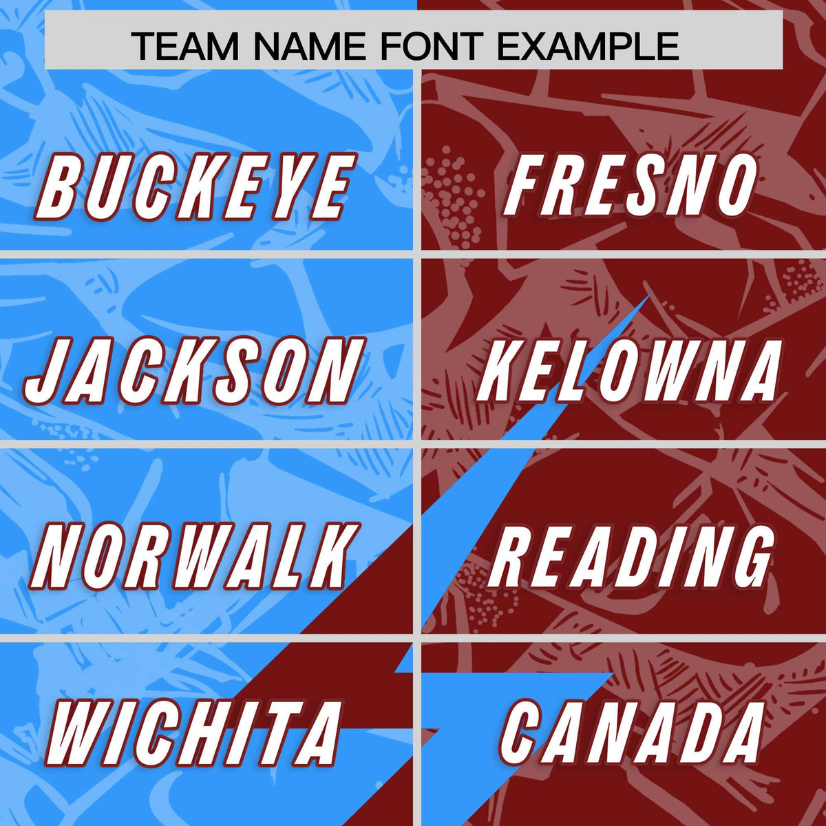 Custom Crimson Light Blue Split Personalized Lightning Pattern Football Jersey