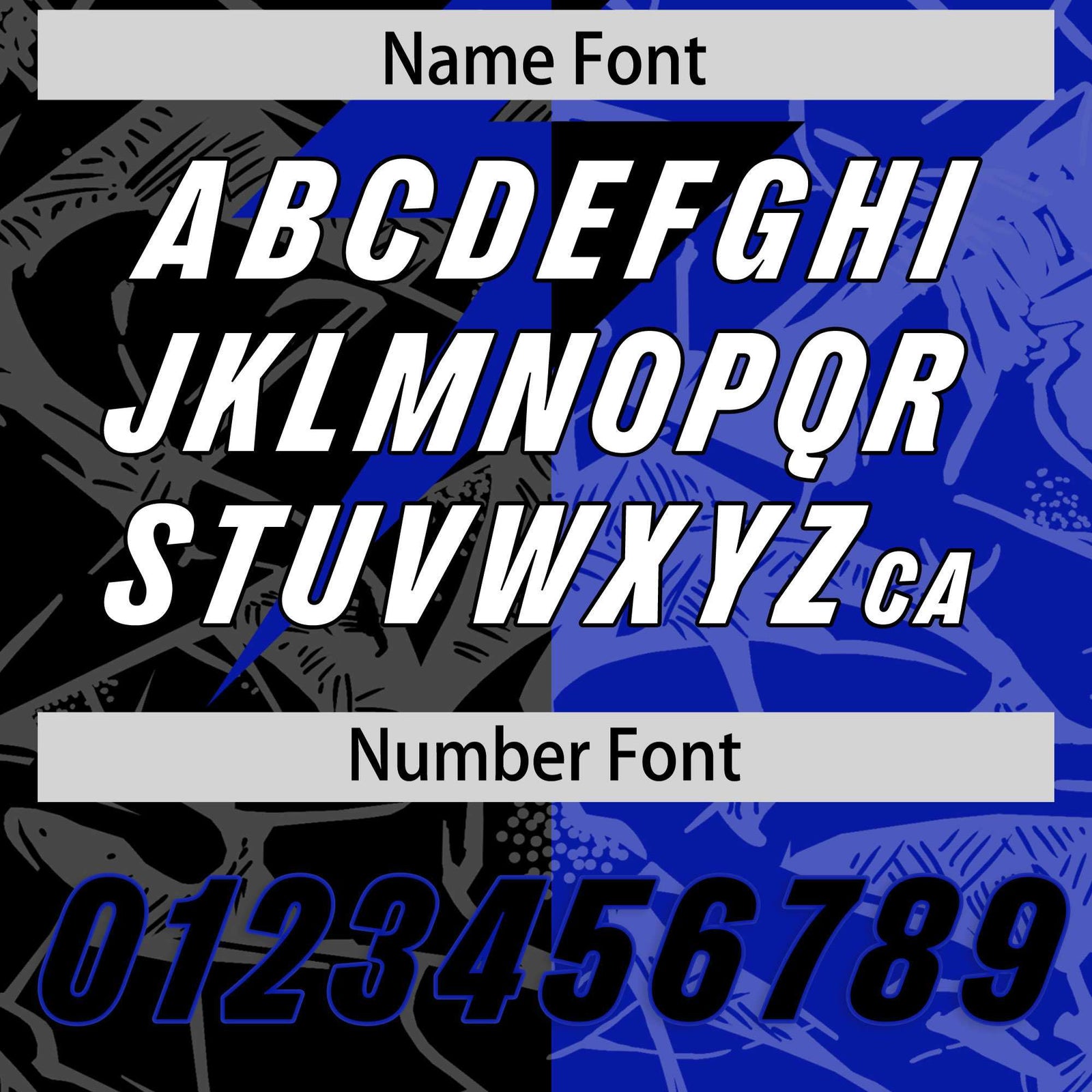 Custom Royal Black Split Personalized Lightning Pattern Football Jersey