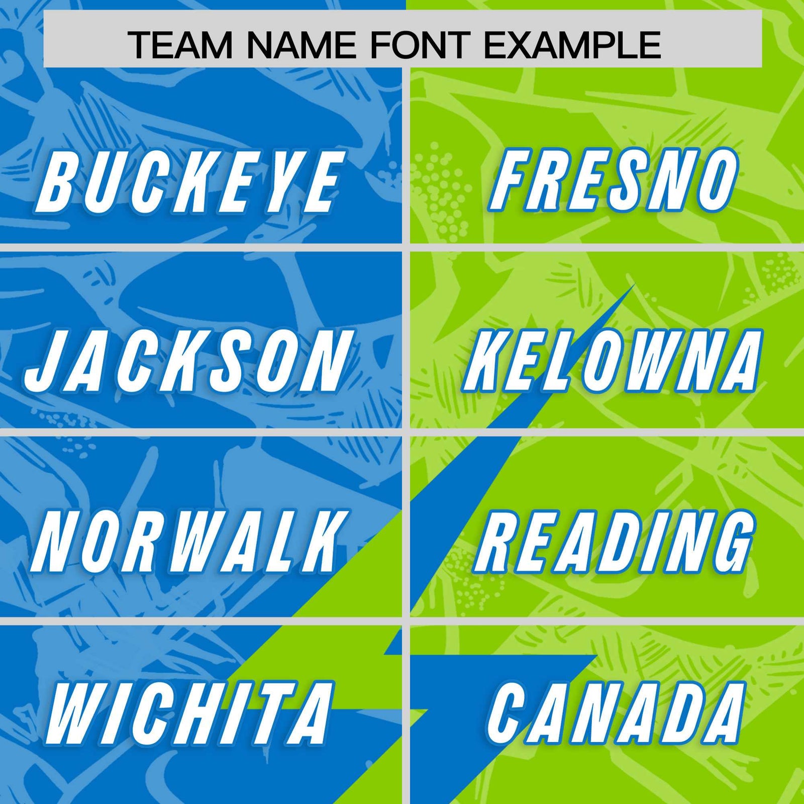 Custom Neon Green Panther Blue Split Personalized Lightning Pattern Football Jersey