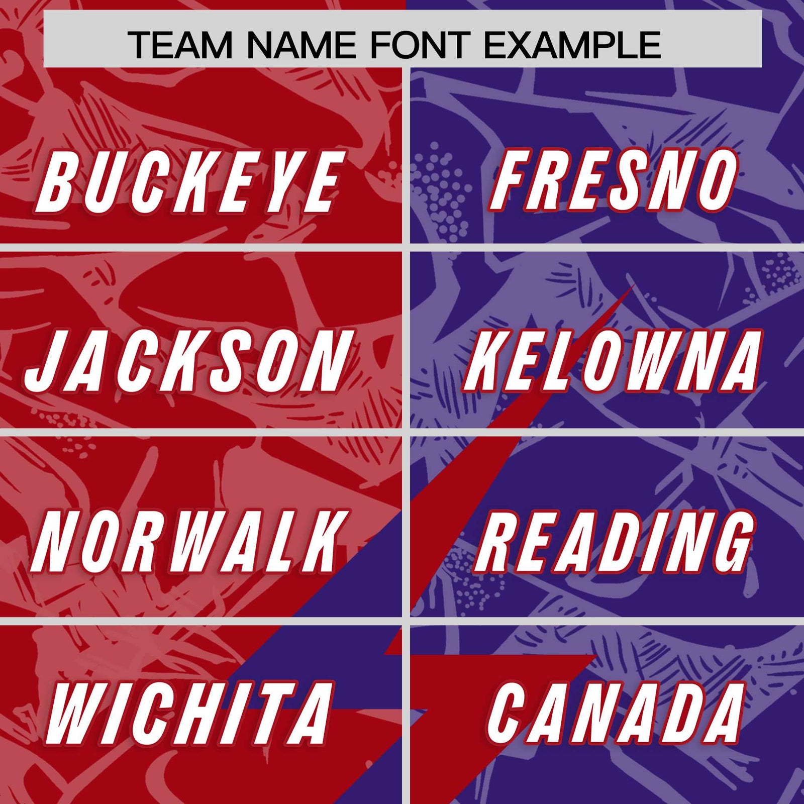 Custom Red Purple Split Personalized Lightning Pattern Football Jersey