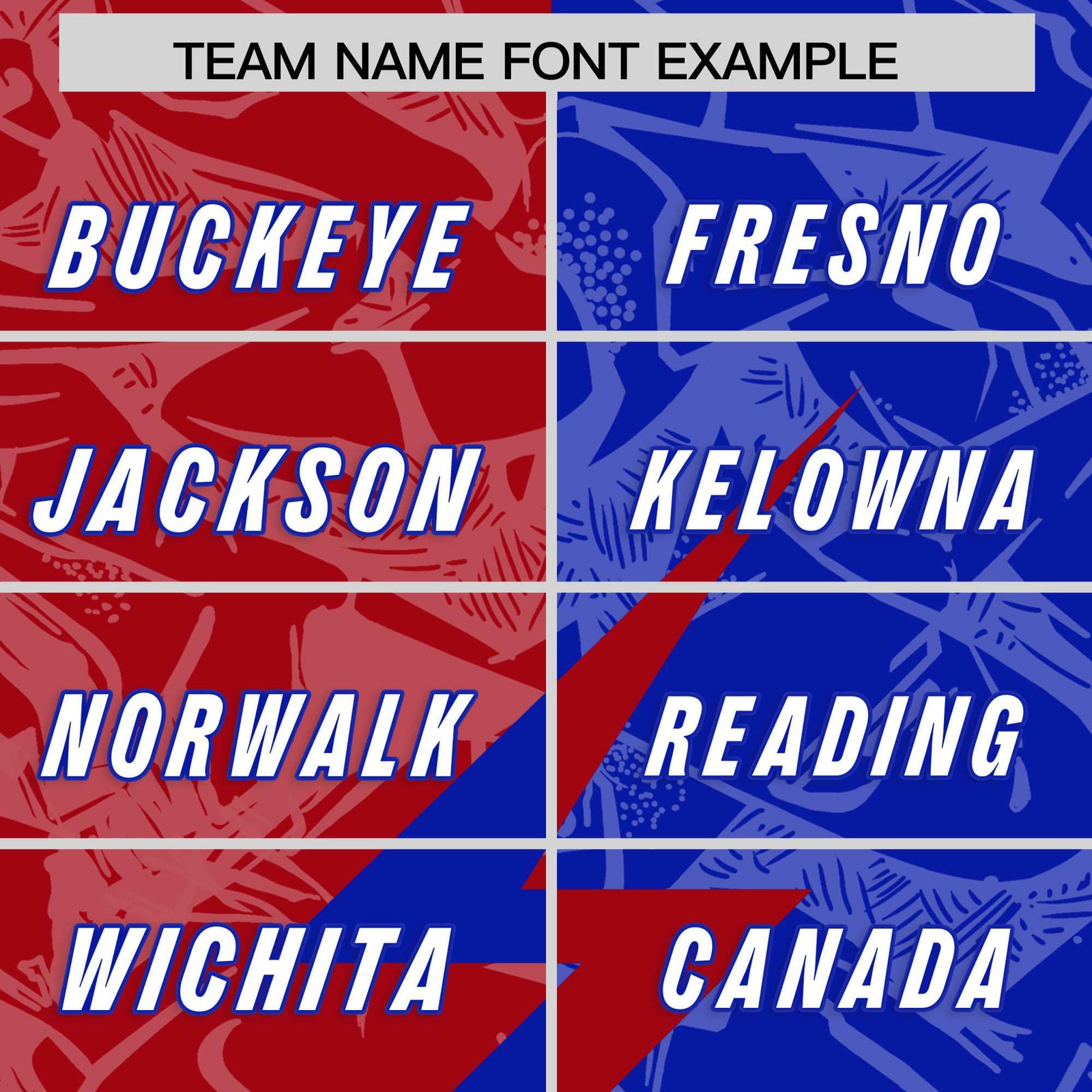 Custom Royal Red Split Personalized Lightning Pattern Football Jersey