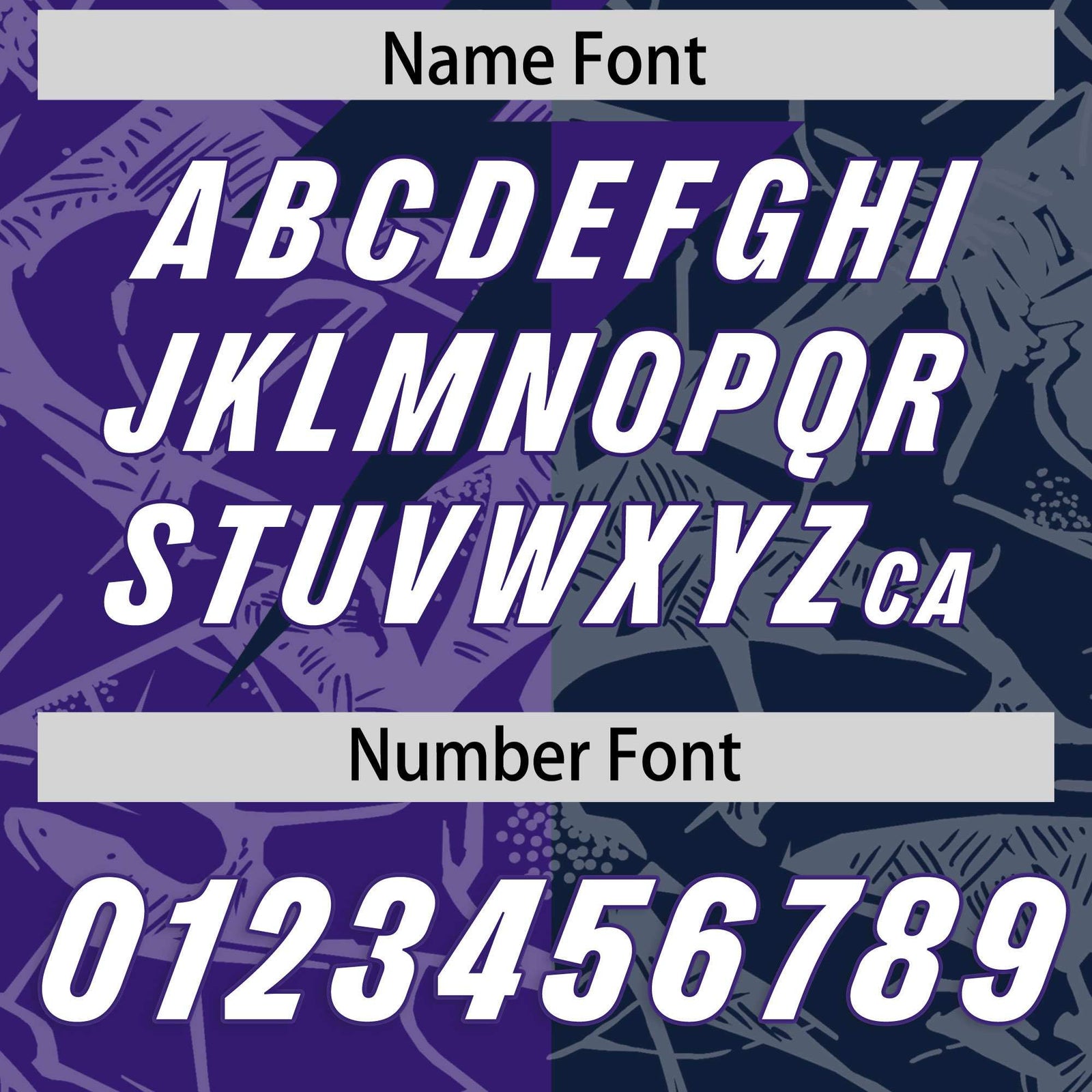 Custom Navy Purple Split Personalized Lightning Pattern Football Jersey