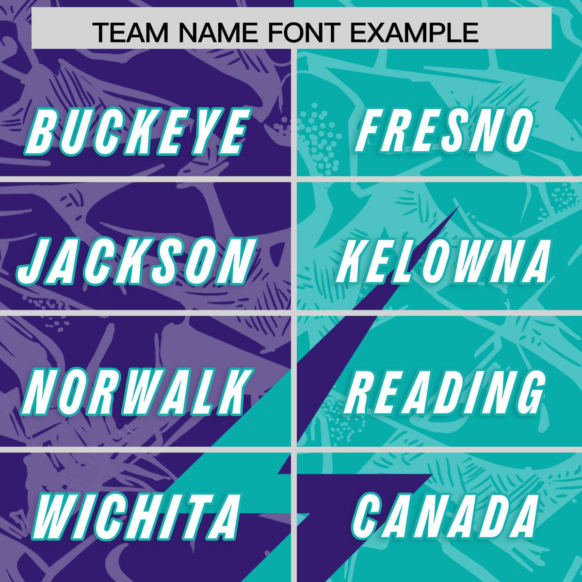 Custom Aqua Purple Split Personalized Lightning Pattern Football Jersey