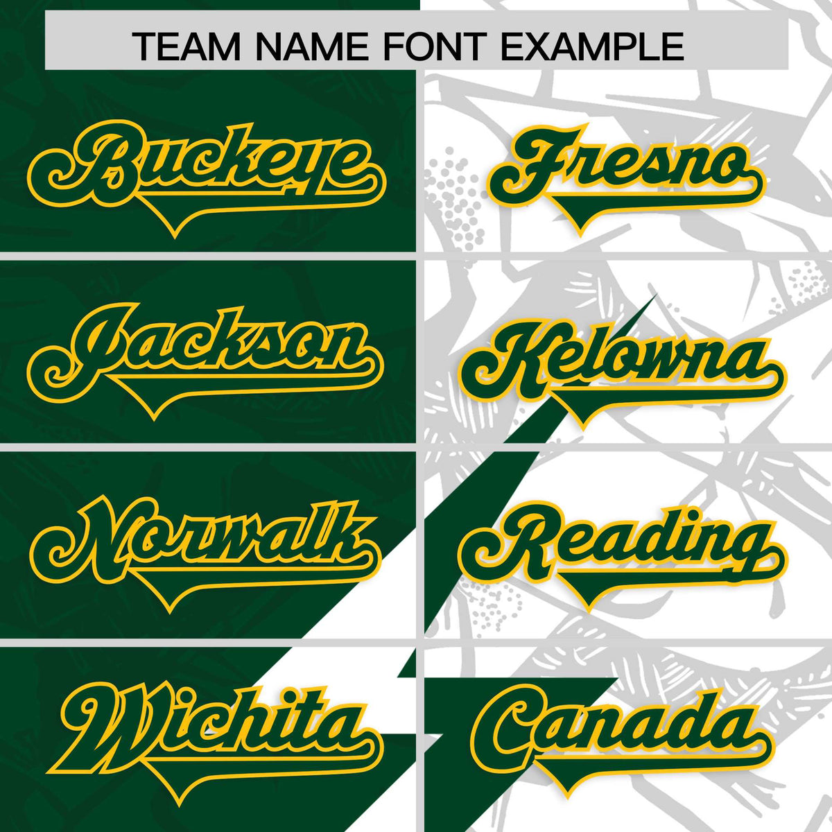 Custom Green White Split Personalized Lightning Pattern Football Jersey