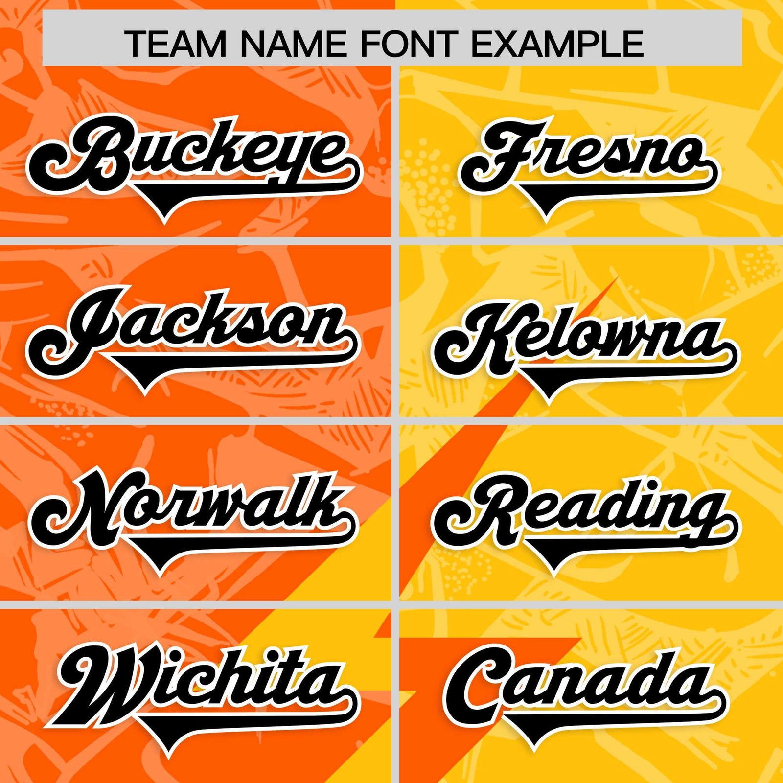 Custom Orange Yellow Split Personalized Lightning Pattern Football Jersey