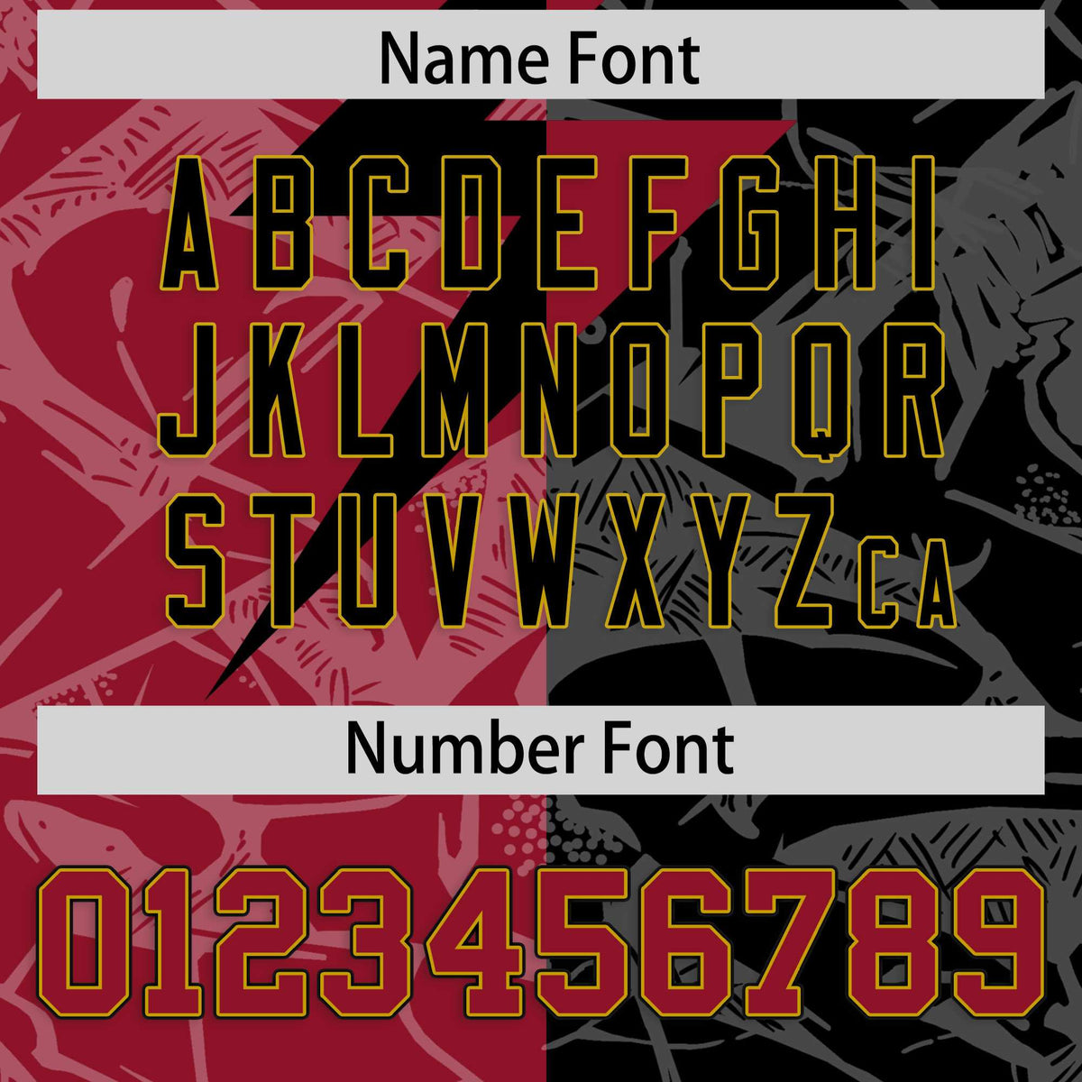 Custom Black Cardinal Split Personalized Lightning Pattern Football Jersey