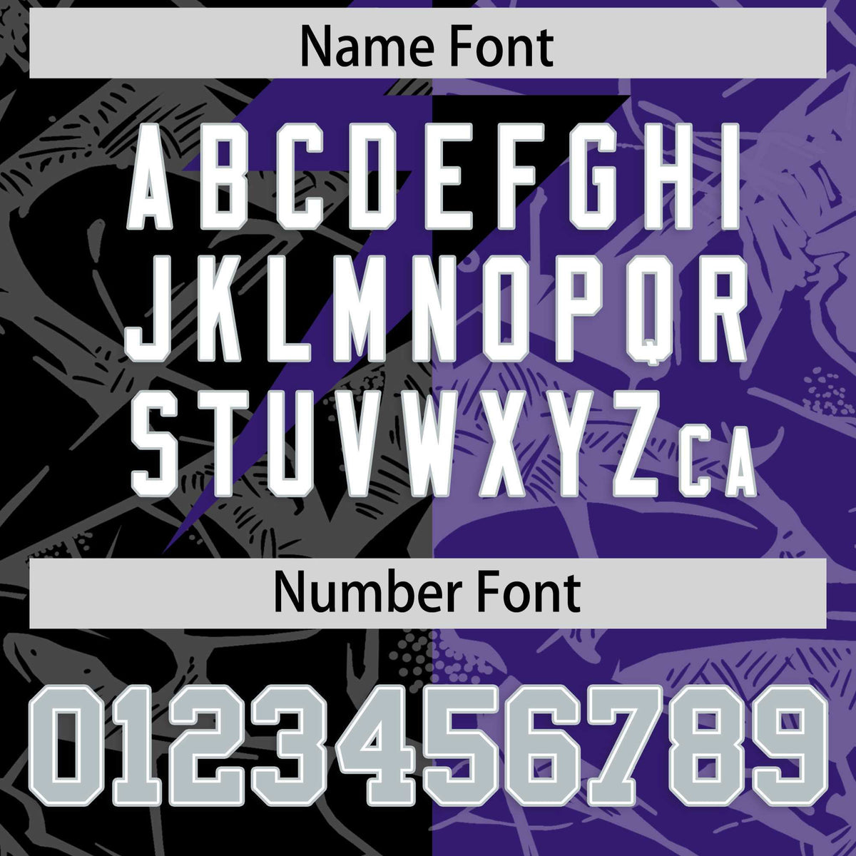 Custom Purple Black Split Personalized Lightning Pattern Football Jersey