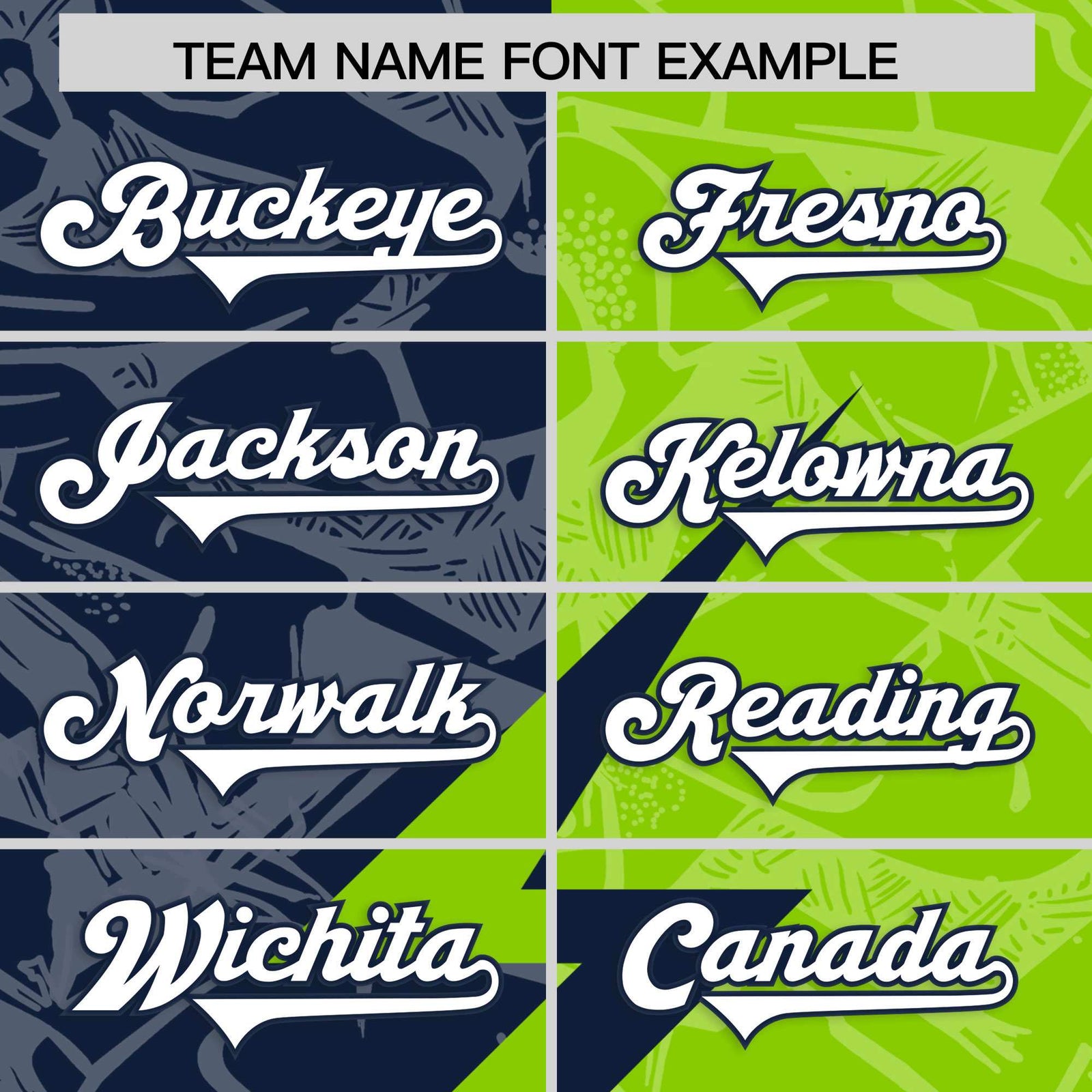 Custom Neon Green Navy Split Personalized Lightning Pattern Football Jersey
