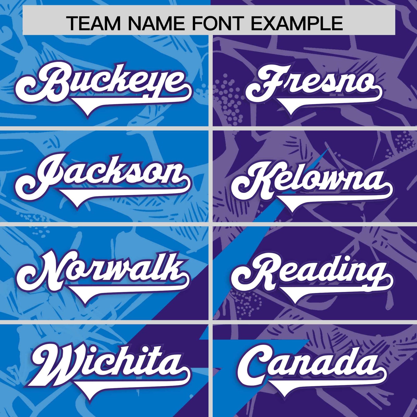 Custom Panther Blue Purple Split Personalized Lightning Pattern Football Jersey