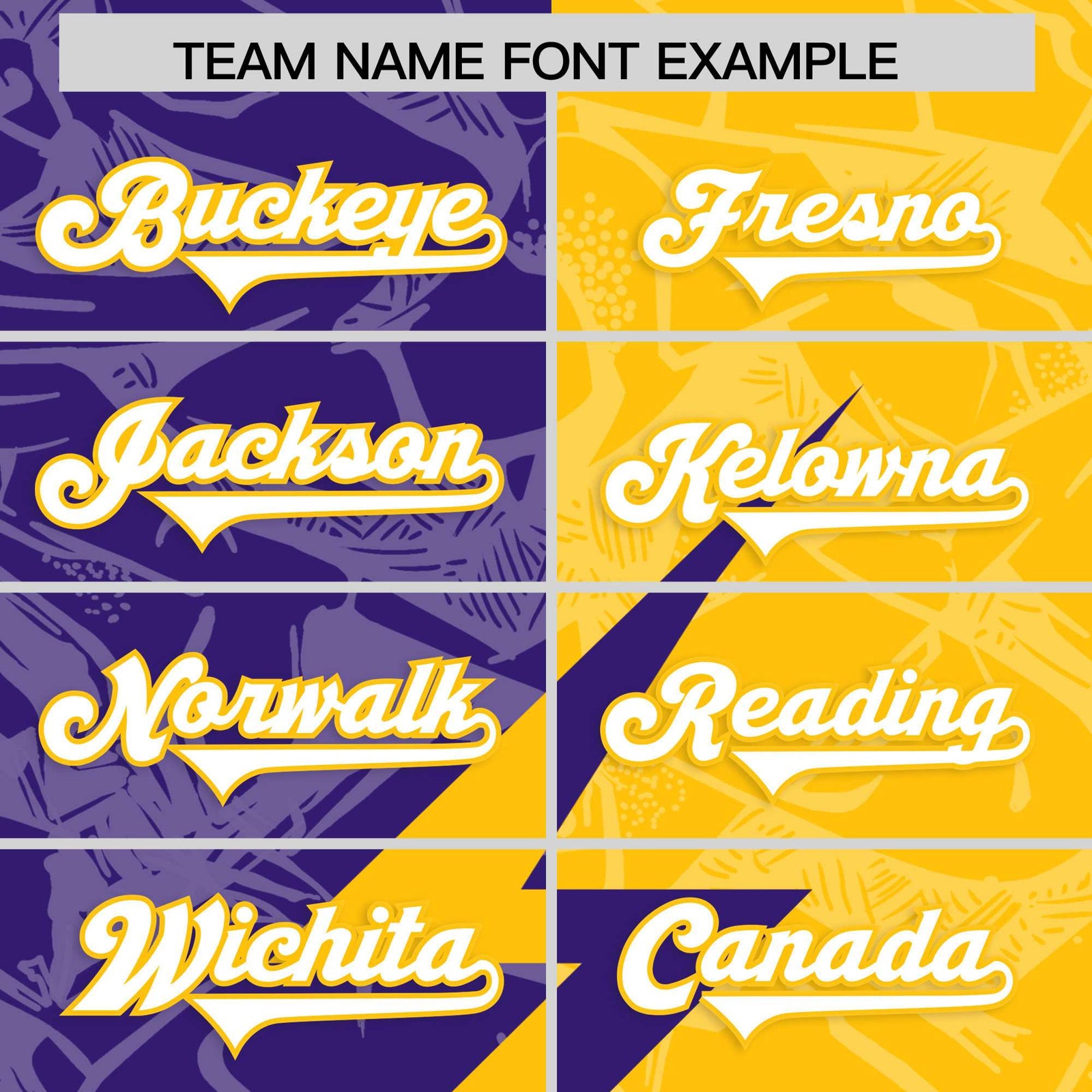 Custom Yellow Purple Split Personalized Lightning Pattern Football Jersey