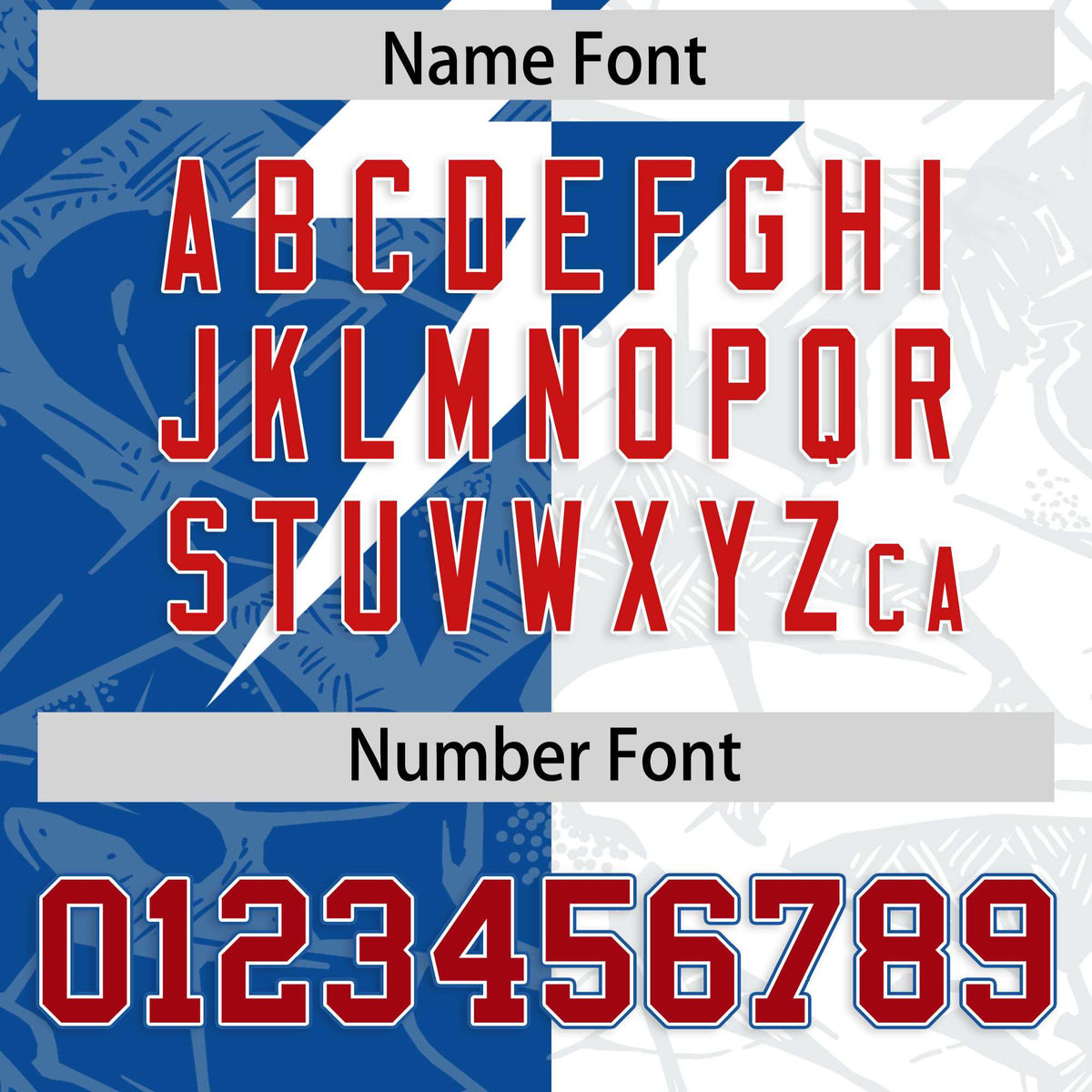 Custom White Royal Split Personalized Lightning Pattern Football Jersey