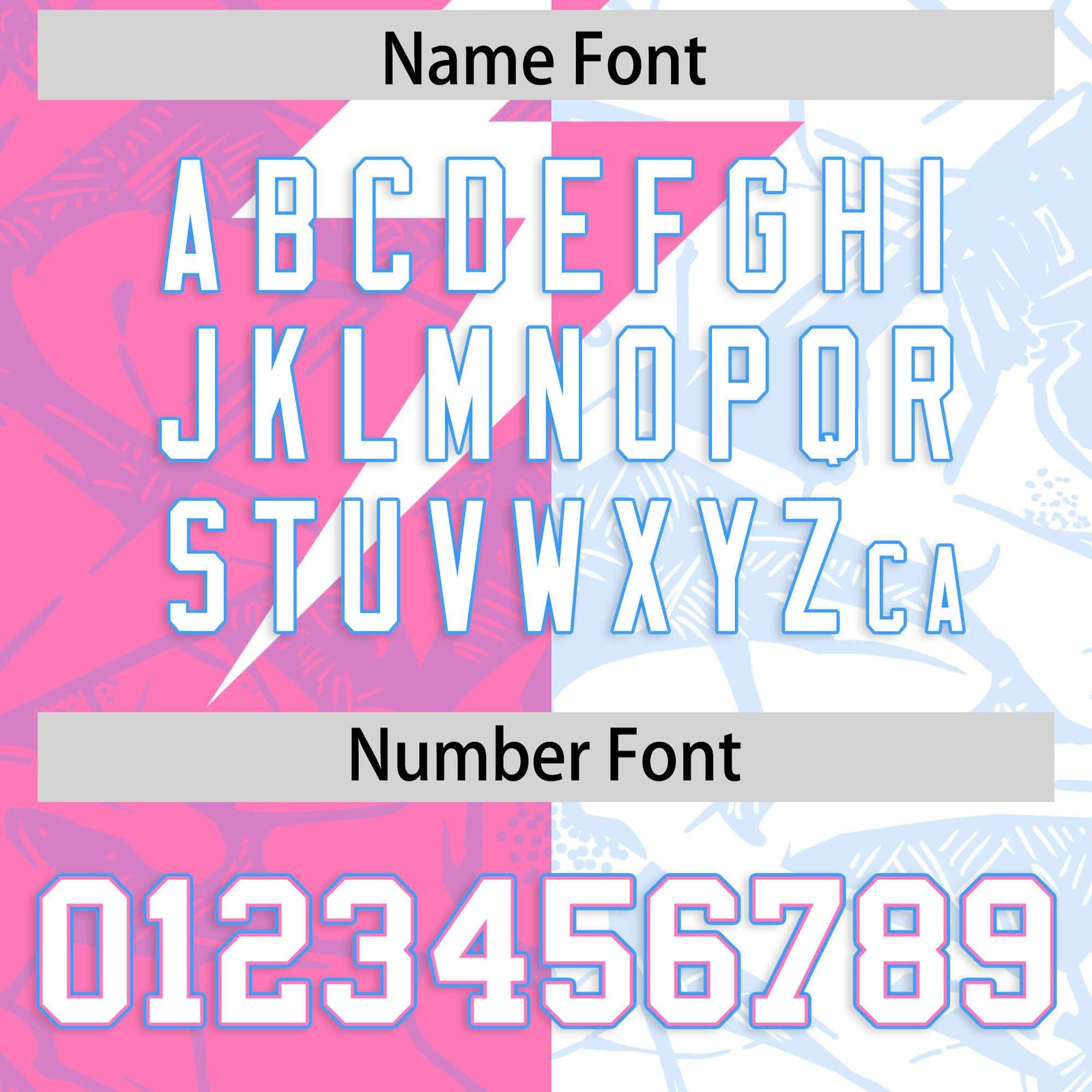 Custom White Pink Split Personalized Lightning Pattern Football Jersey