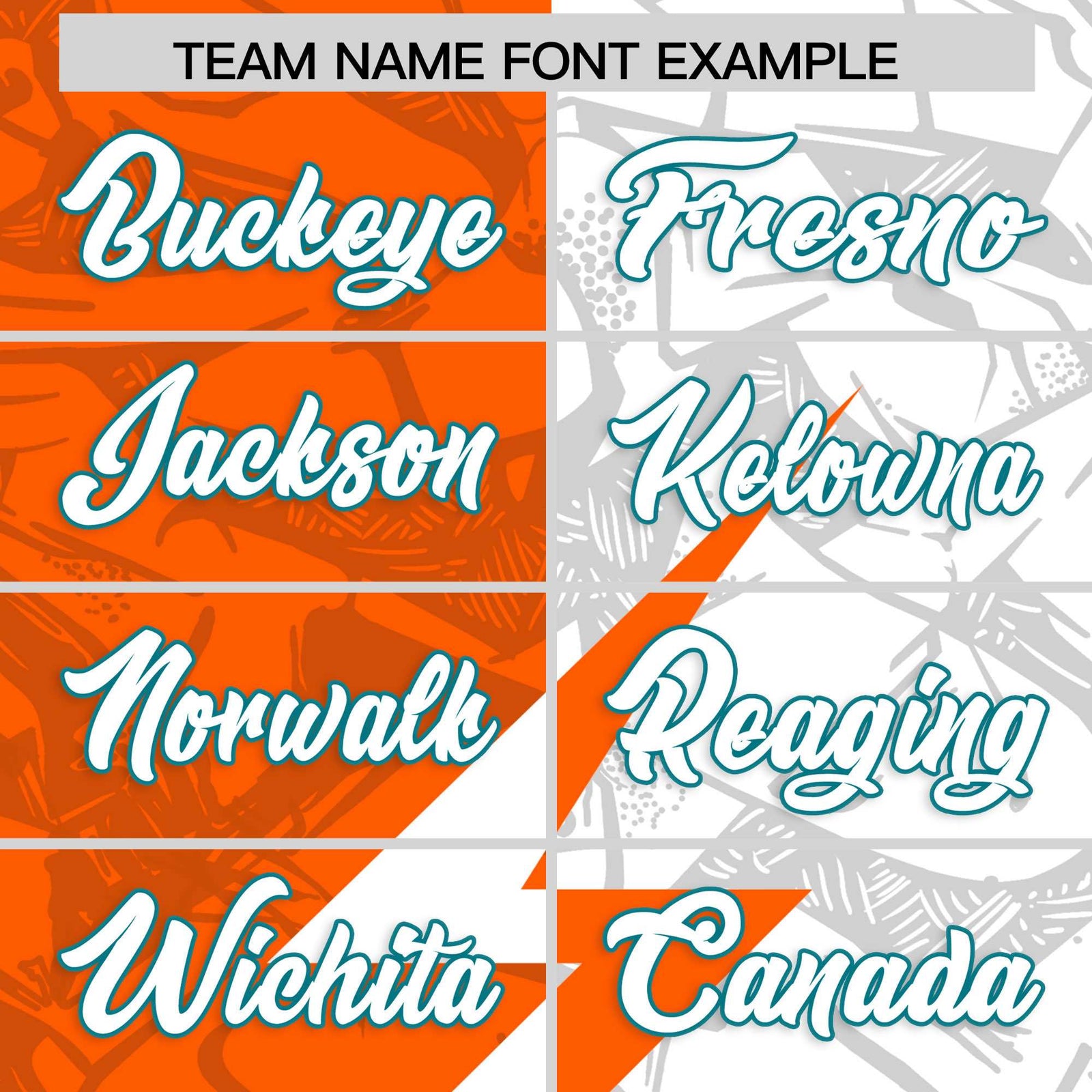 Custom Orange White Split Personalized Lightning Pattern Football Jersey