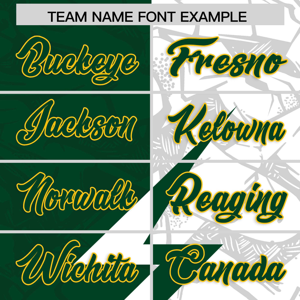 Custom Green White Split Personalized Lightning Pattern Football Jersey