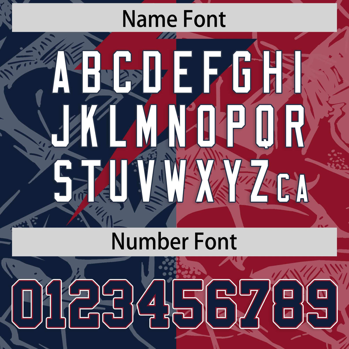 Custom Navy Cardinal Split Personalized Lightning Pattern Football Jersey