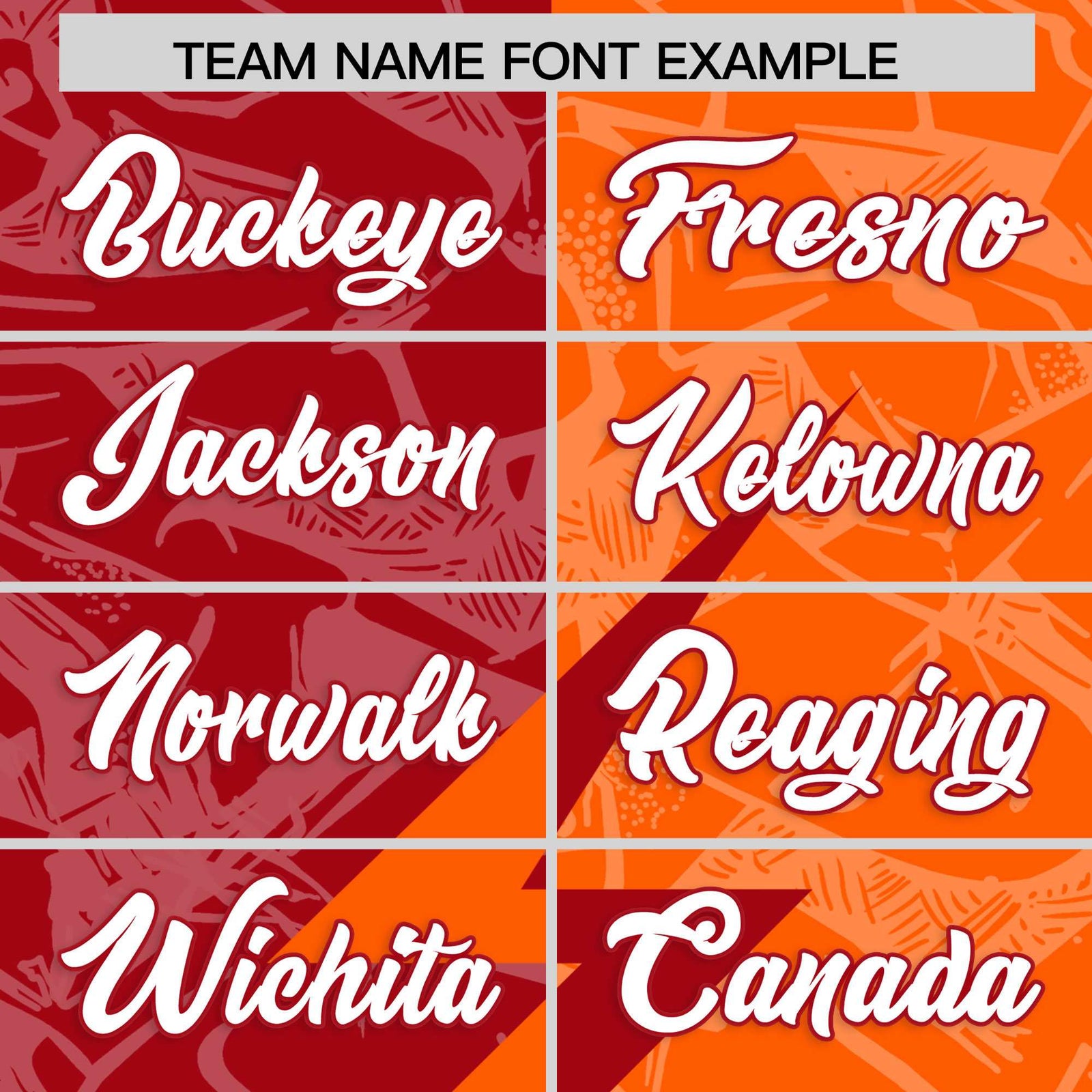 Custom Red Orange Split Personalized Lightning Pattern Football Jersey