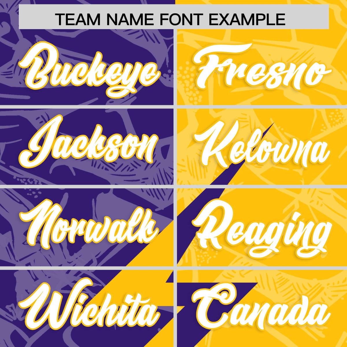 Custom Yellow Purple Split Personalized Lightning Pattern Football Jersey