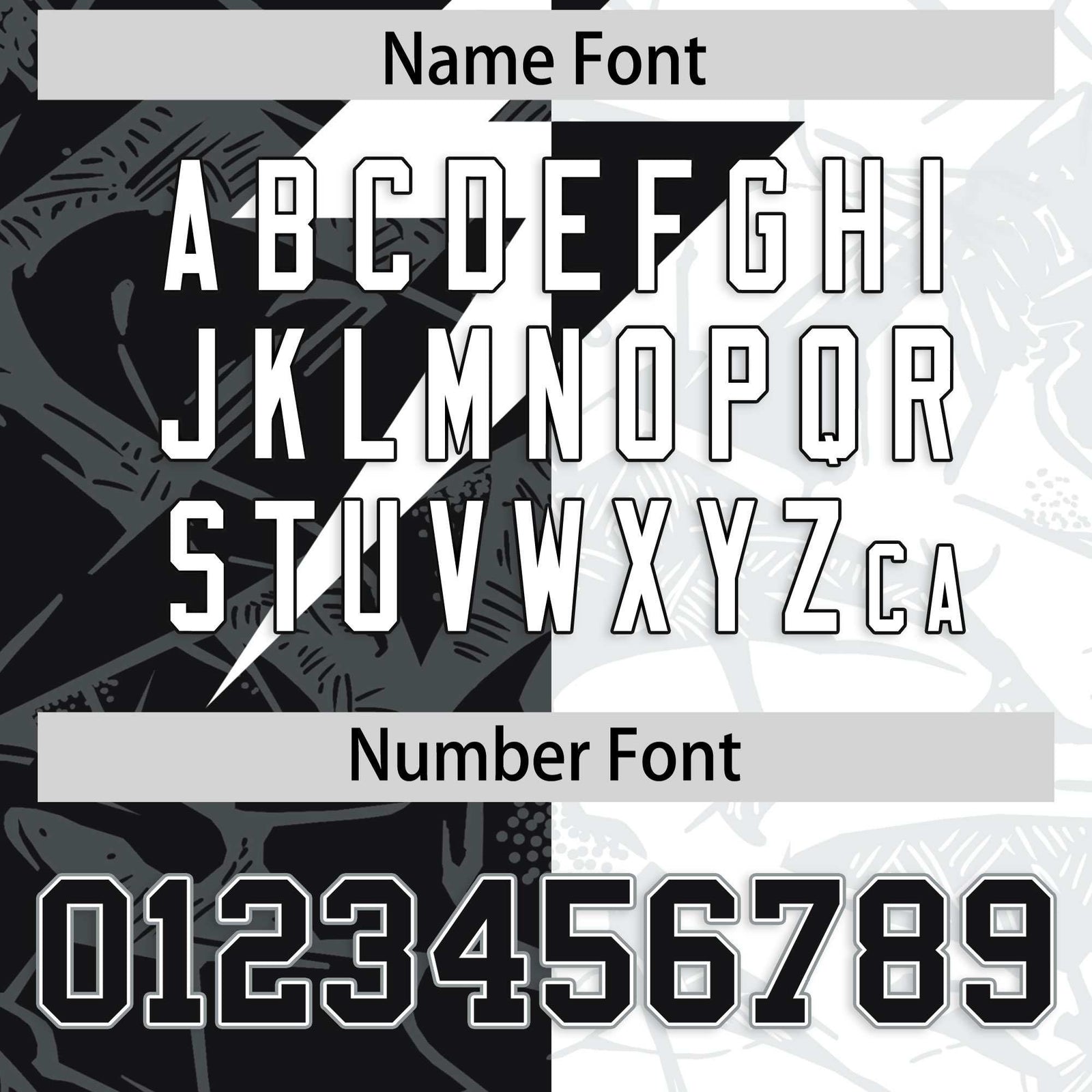 Custom White Black Split Personalized Lightning Pattern Football Jersey