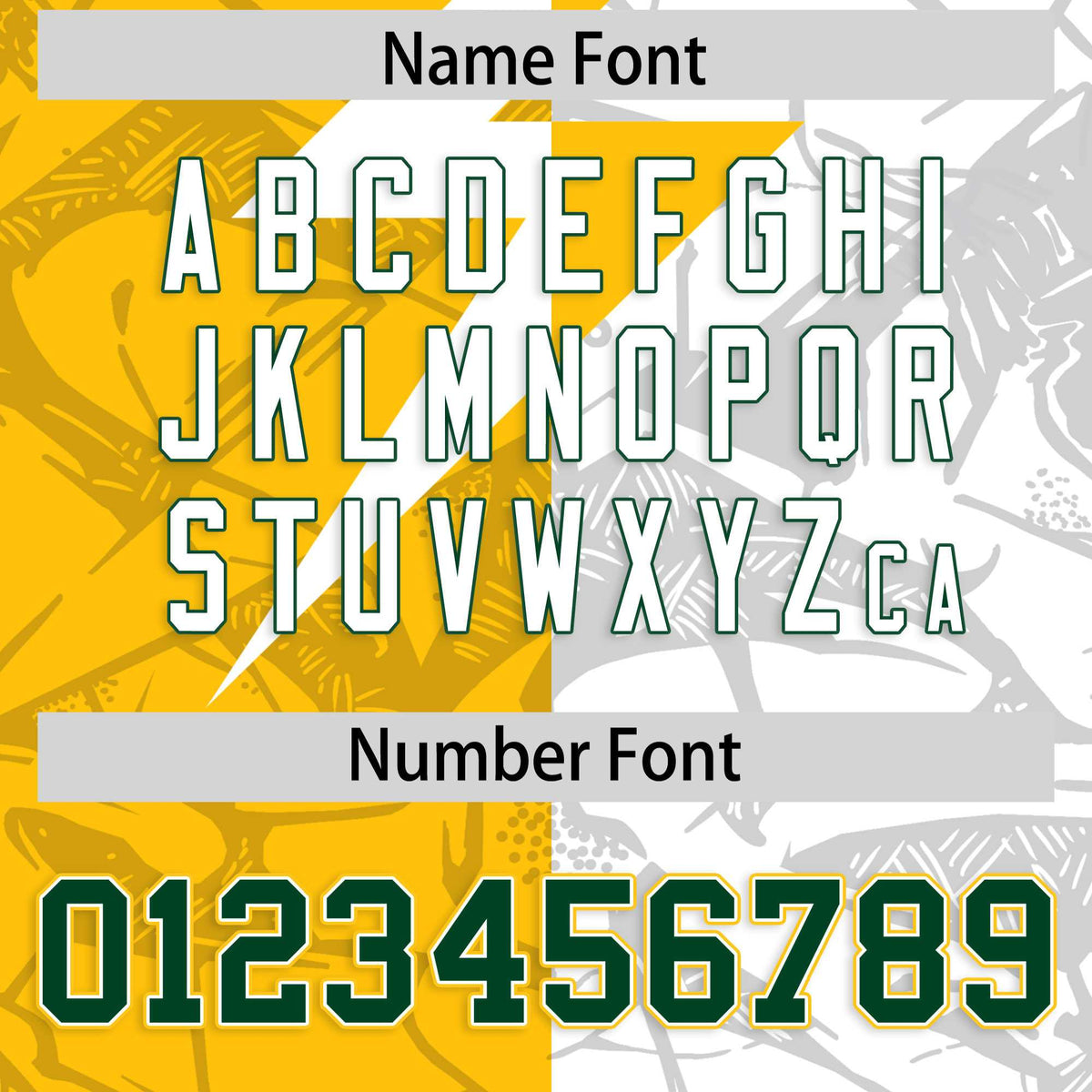 Custom Yellow White Split Personalized Lightning Pattern Football Jersey