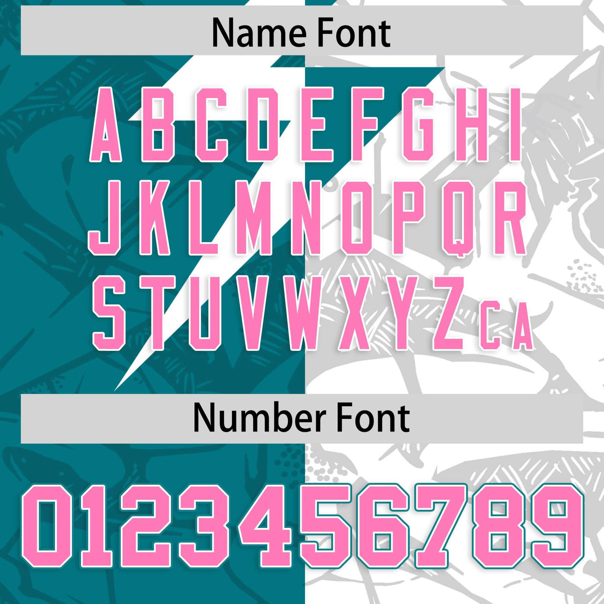 Custom Aqua White Split Personalized Lightning Pattern Football Jersey