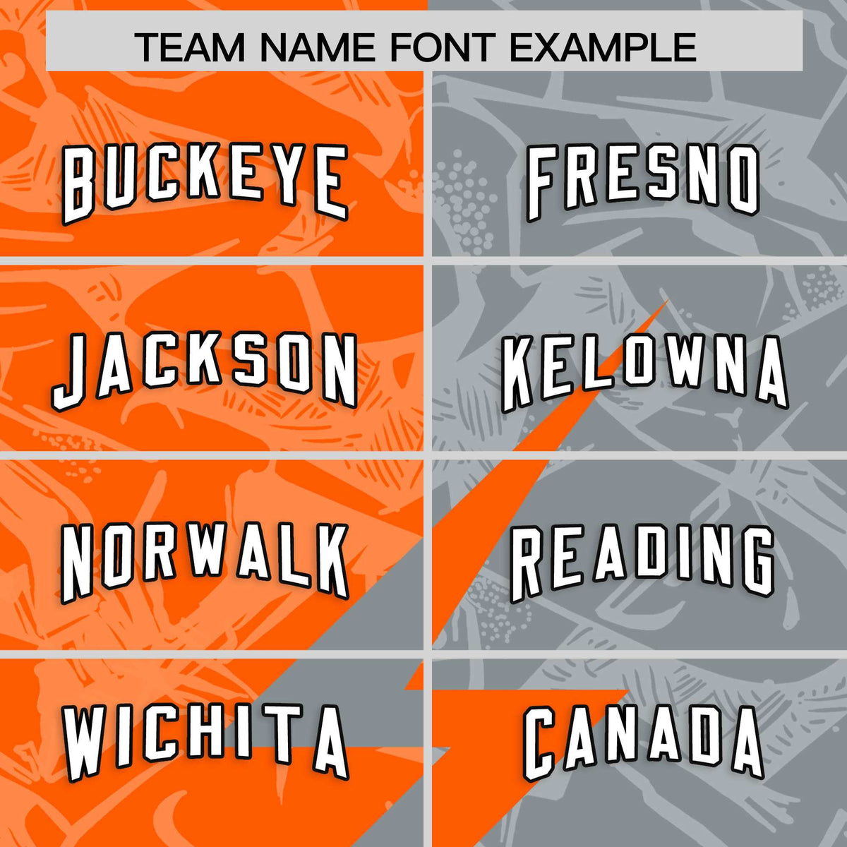 Custom Grey Orange Split Personalized Lightning Pattern Football Jersey