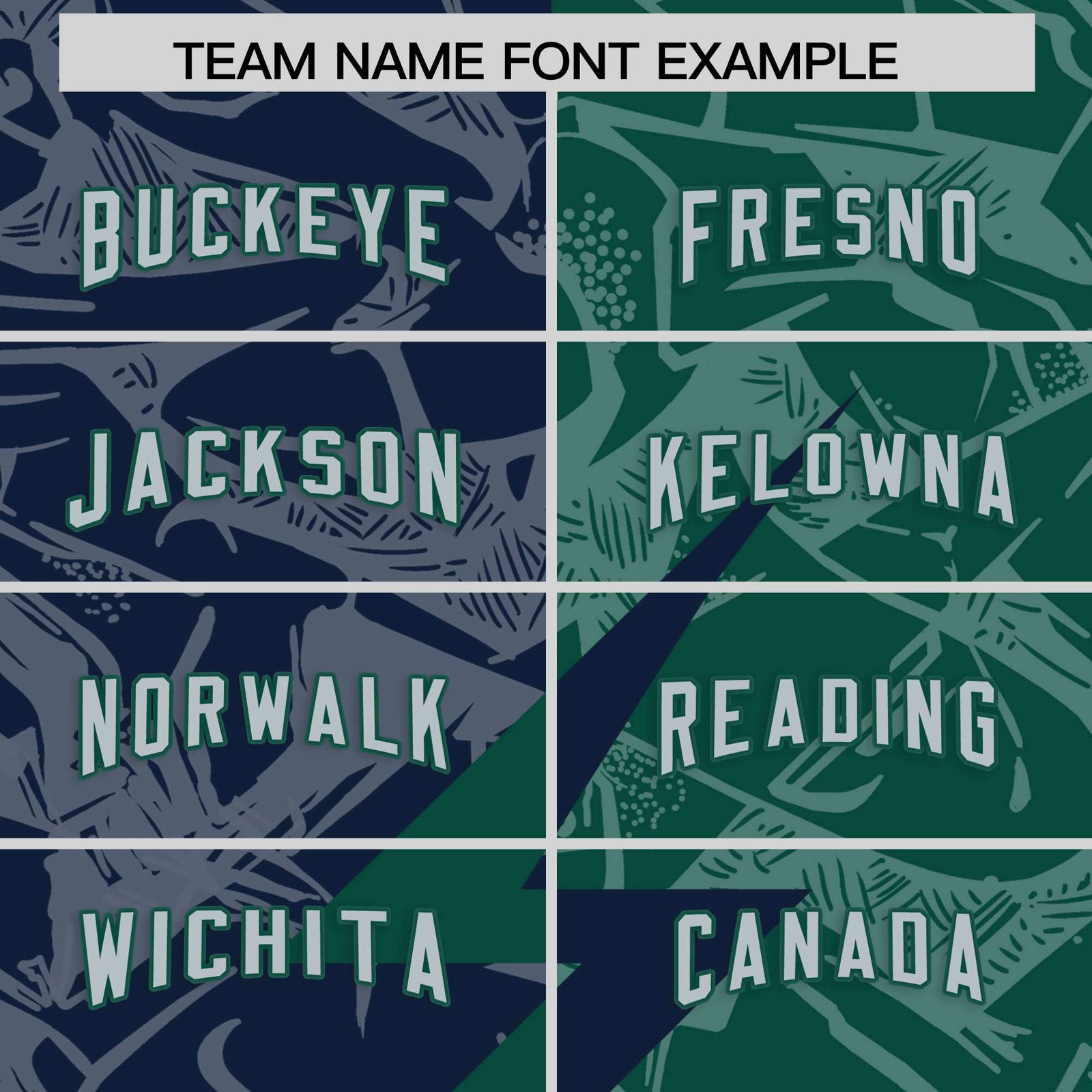 Custom Green Navy Split Personalized Lightning Pattern Football Jersey