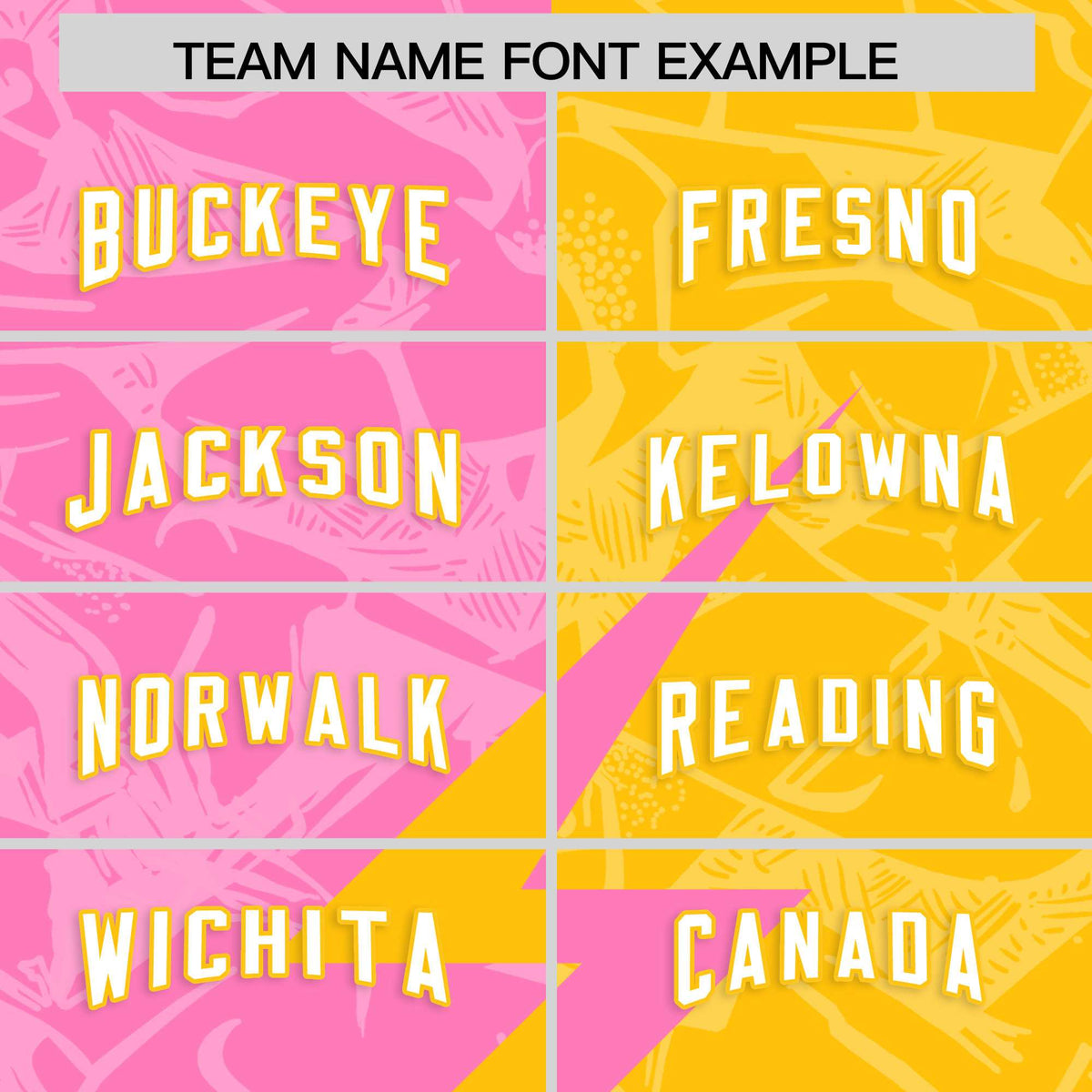 Custom Yellow Pink Split Personalized Lightning Pattern Football Jersey