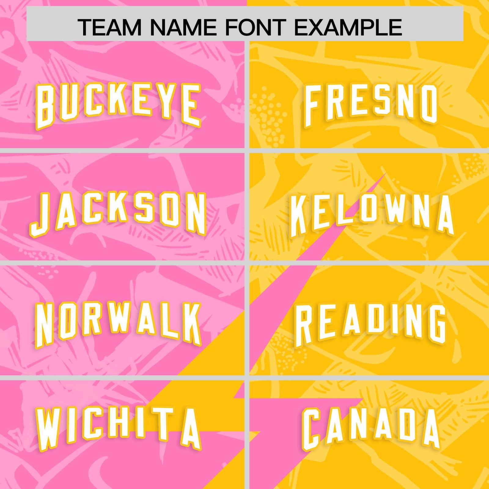 Custom Yellow Pink Split Personalized Lightning Pattern Football Jersey