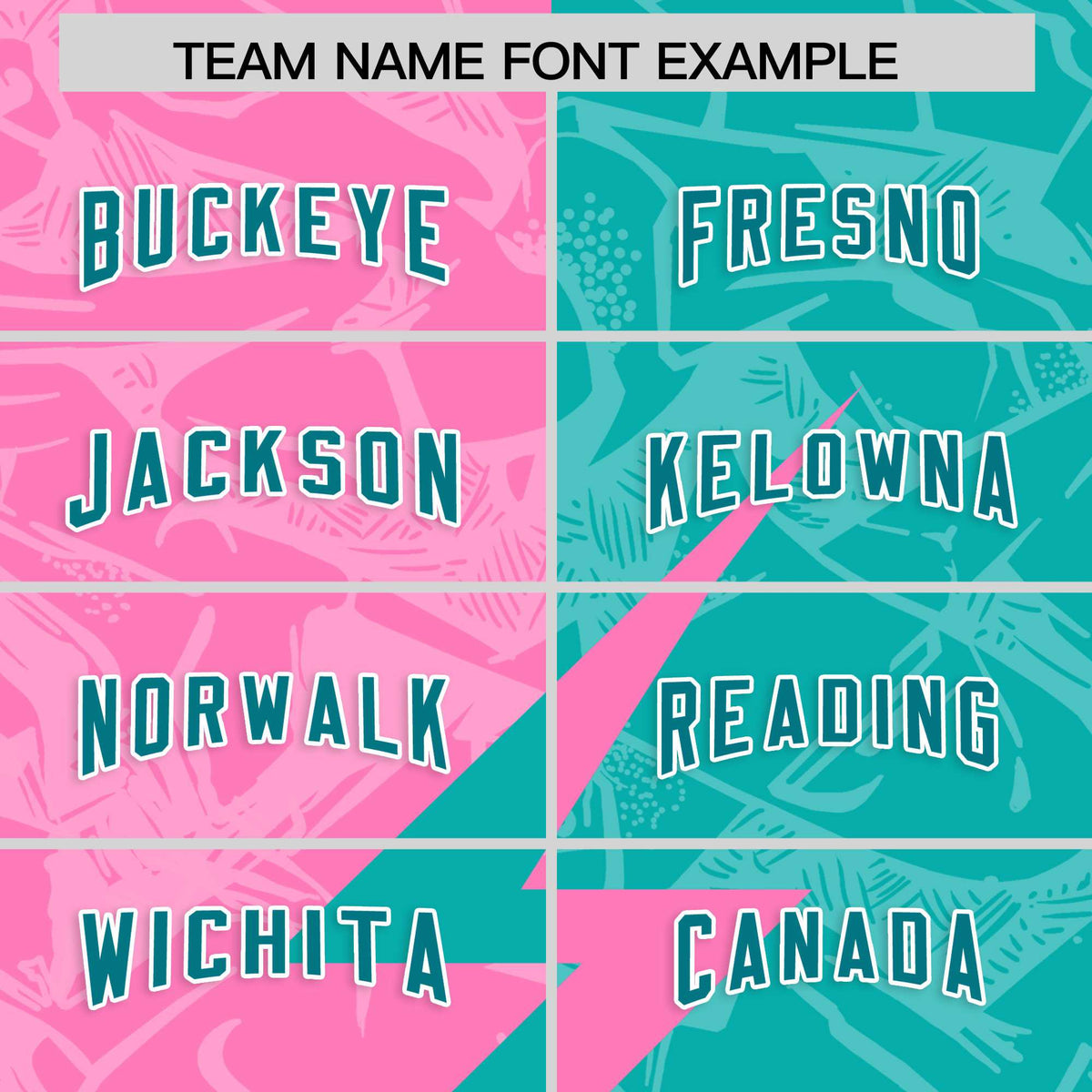 Custom Aqua Pink Split Personalized Lightning Pattern Football Jersey