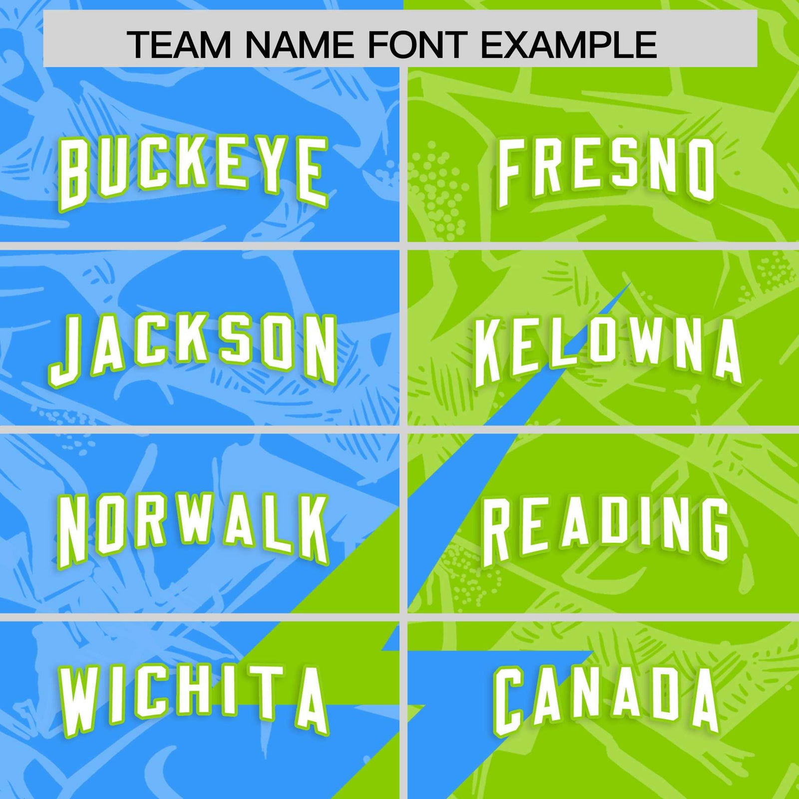 Custom Neon Green Light Blue Split Personalized Lightning Pattern Football Jersey