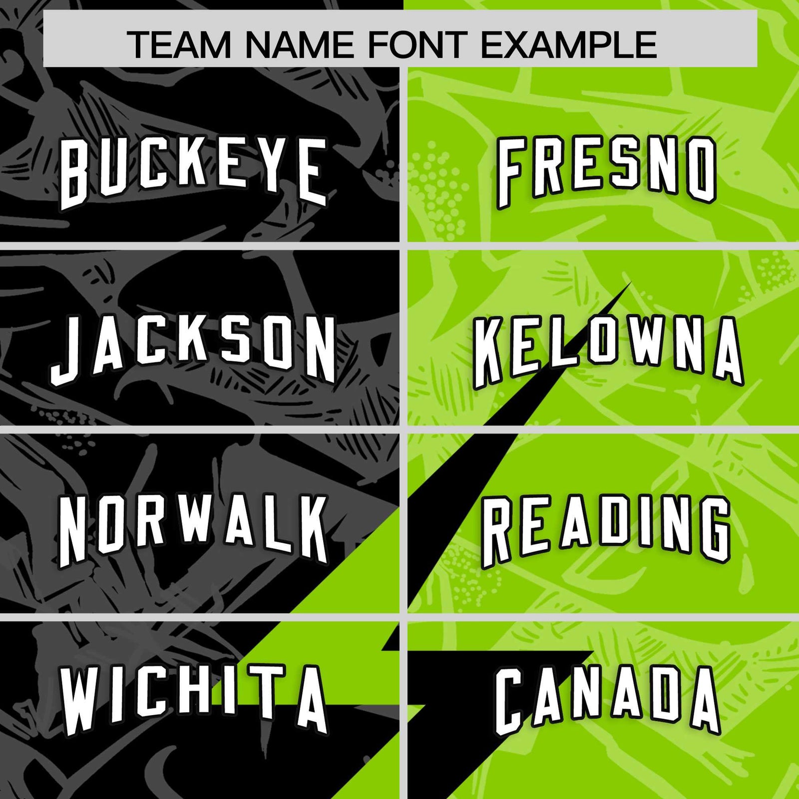 Custom Neon Green Black Split Personalized Lightning Pattern Football Jersey