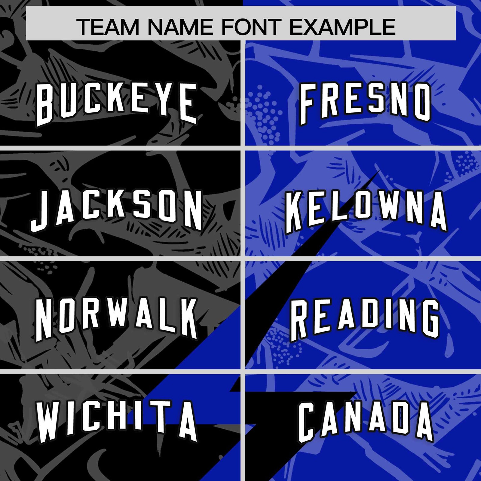 Custom Royal Black Split Personalized Lightning Pattern Football Jersey