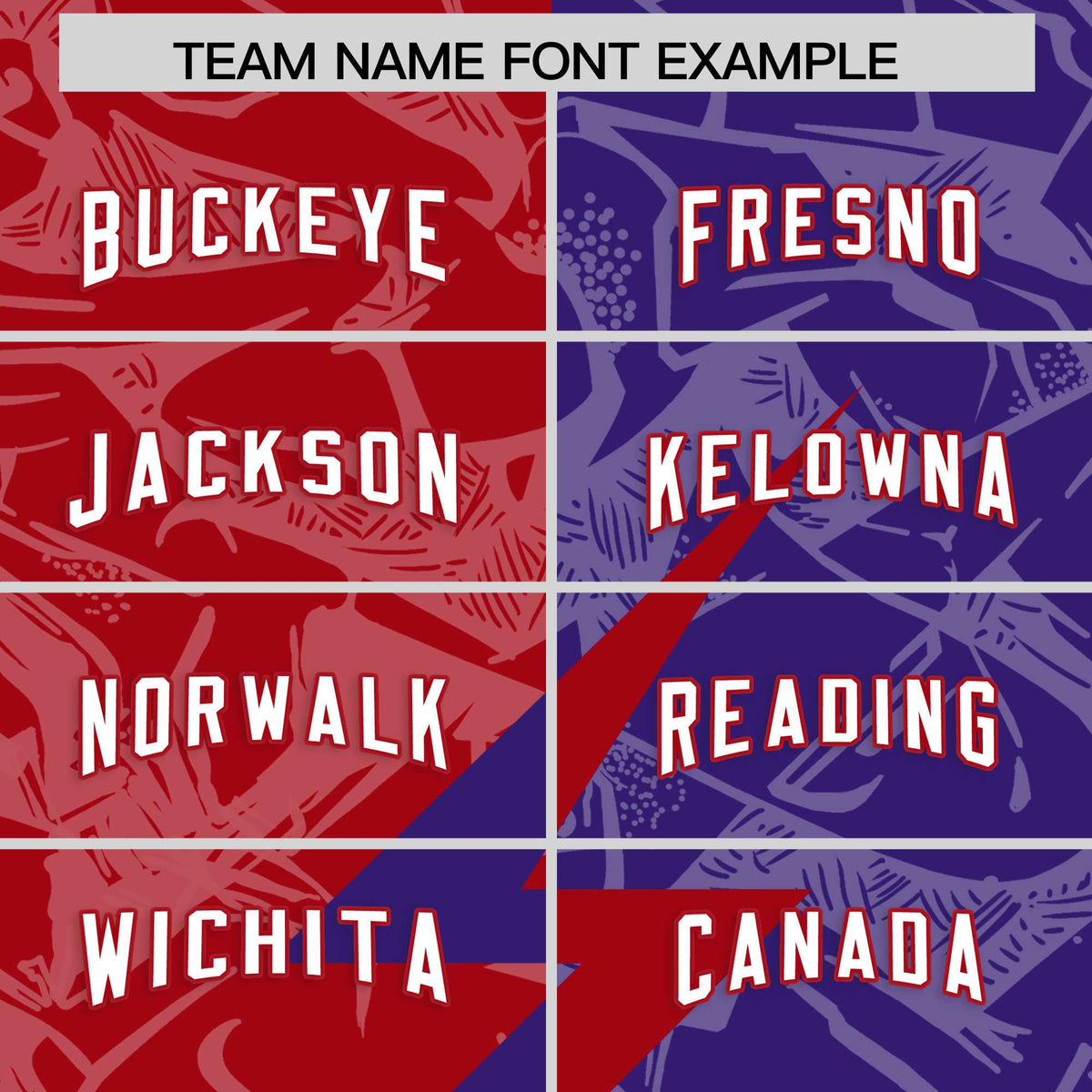 Custom Red Purple Split Personalized Lightning Pattern Football Jersey